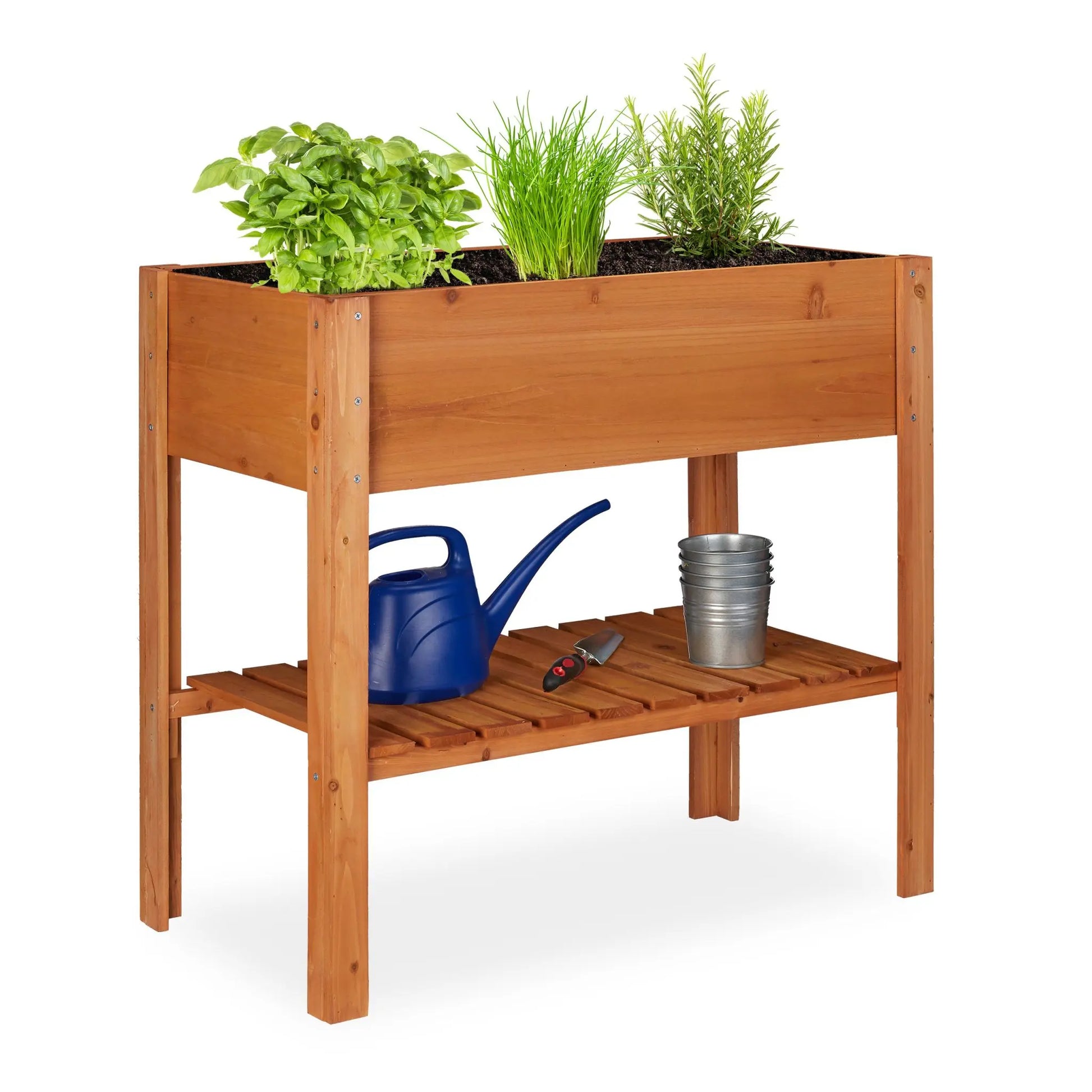 Hochbeet Holz hellbraun Hellbraun von Relaxdays