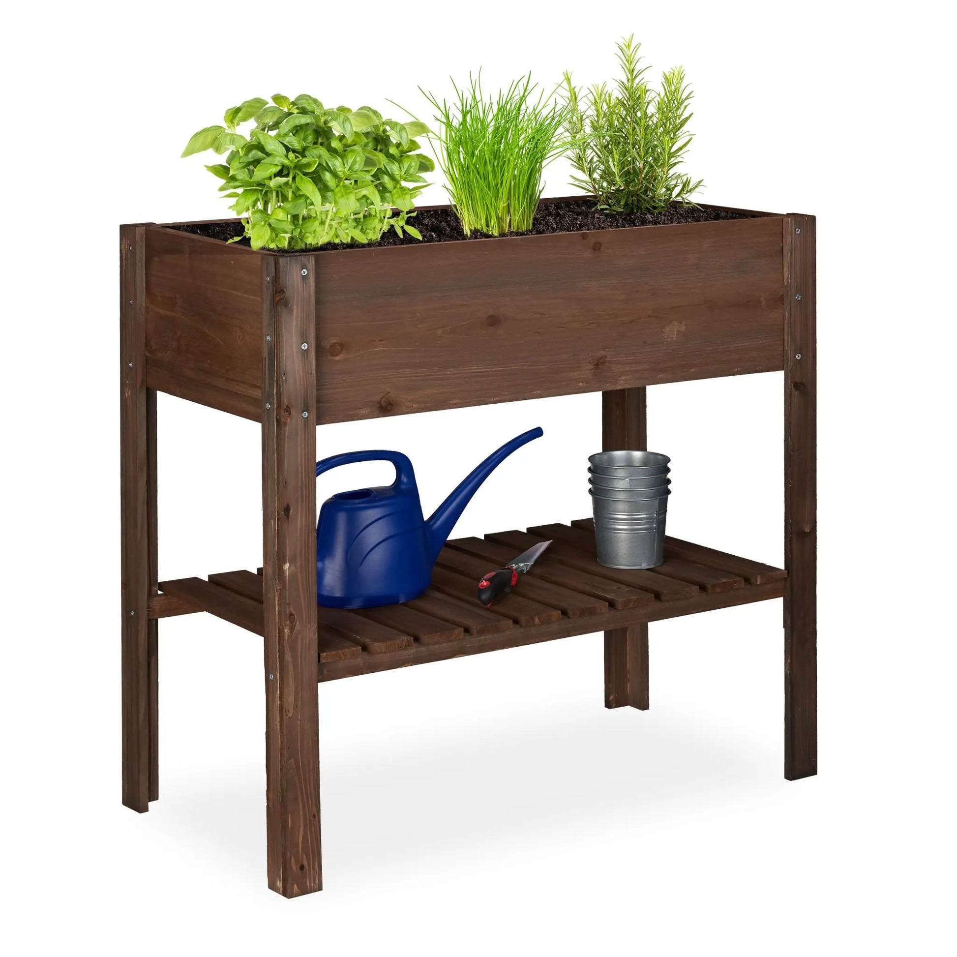 Hochbeet Holz dunkelbraun Dunkelbraun von Relaxdays