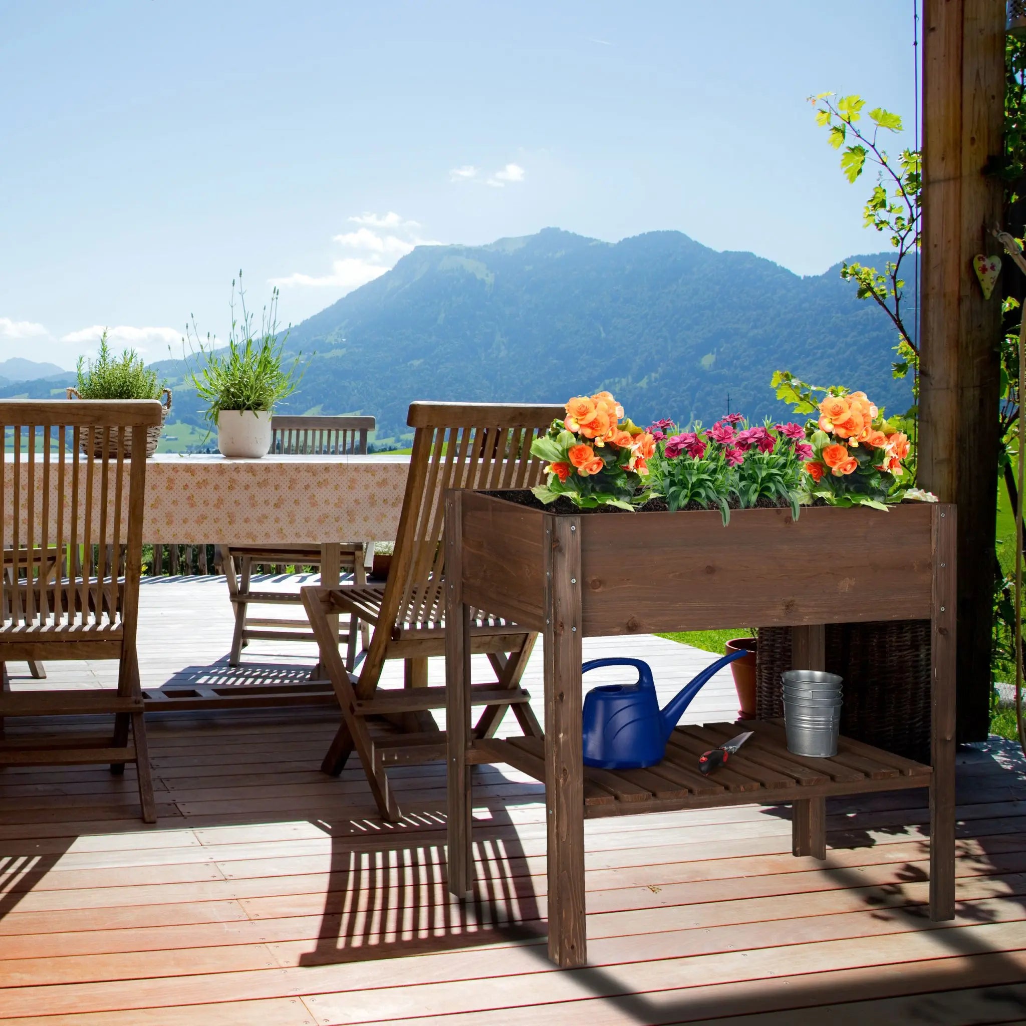 Hochbeet Holz dunkelbraun Dunkelbraun von Relaxdays