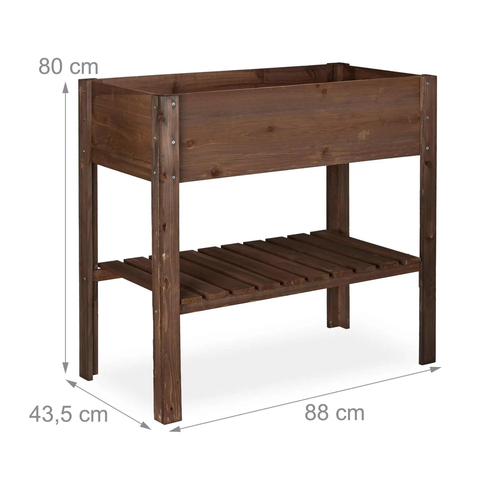 Hochbeet Holz dunkelbraun Dunkelbraun von Relaxdays