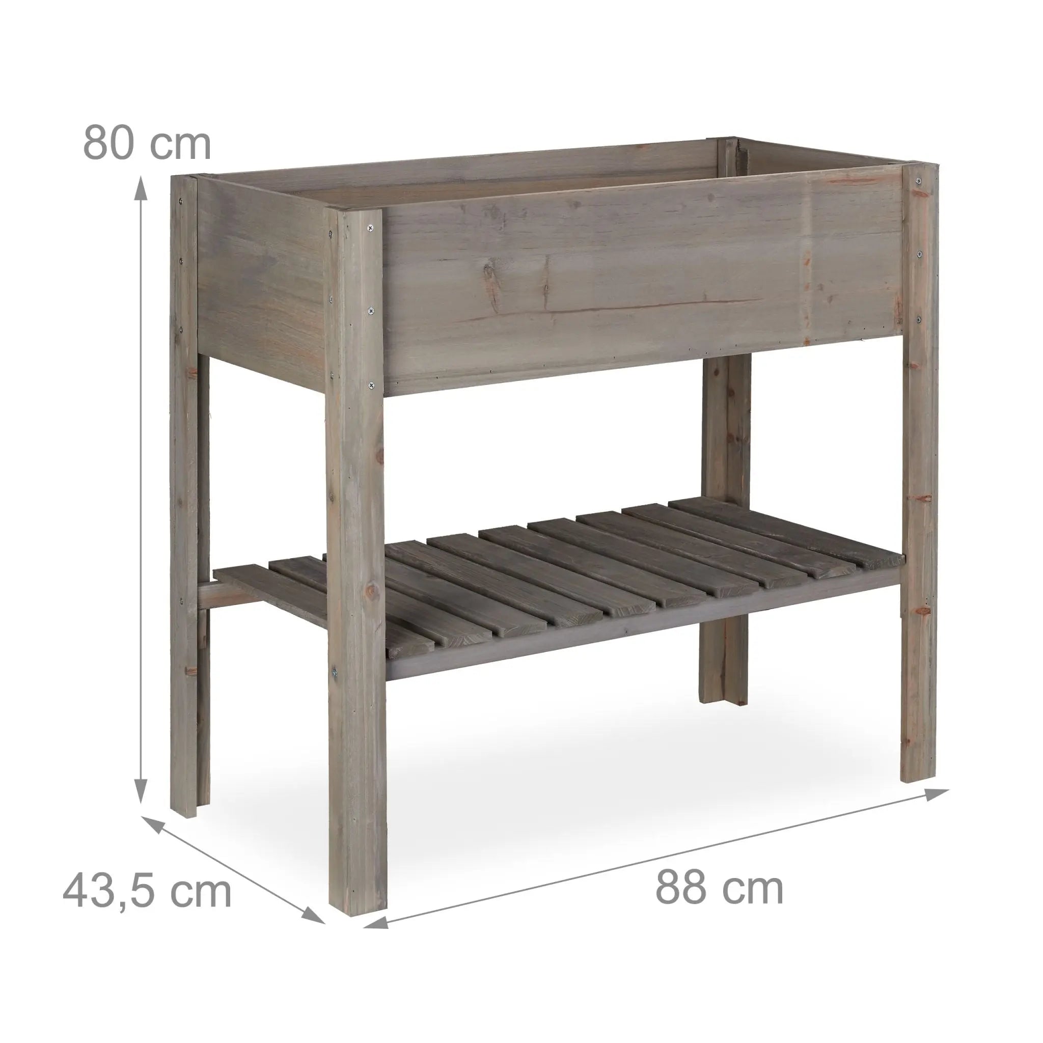 Hochbeet Holz grau Grau von Relaxdays