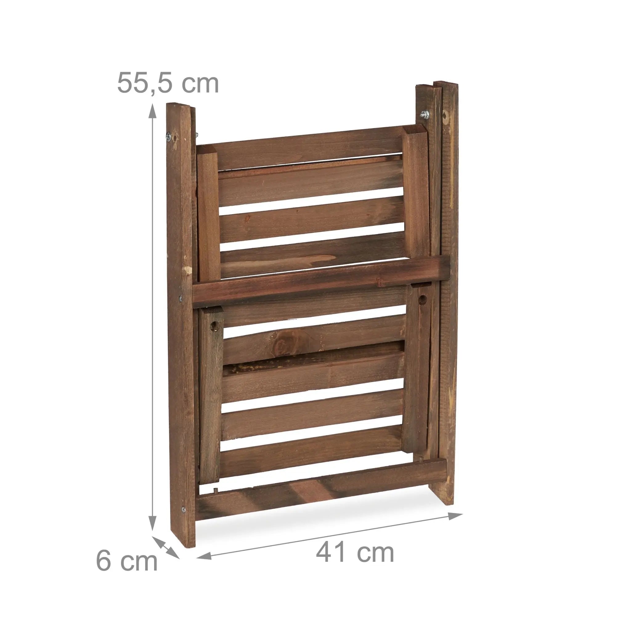 Blumentreppe Holz dunkelbraun Dunkelbraun von Relaxdays