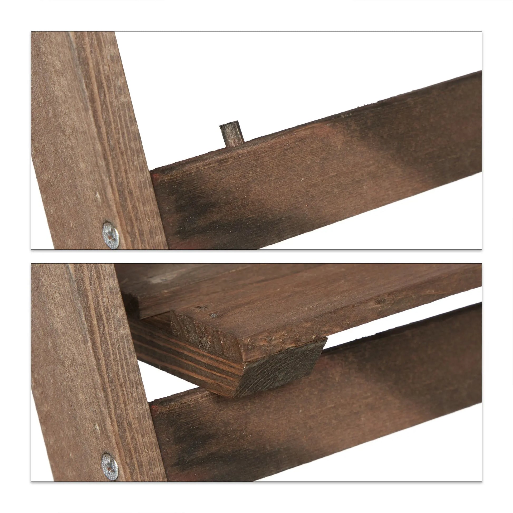 Blumentreppe Holz dunkelbraun Dunkelbraun von Relaxdays