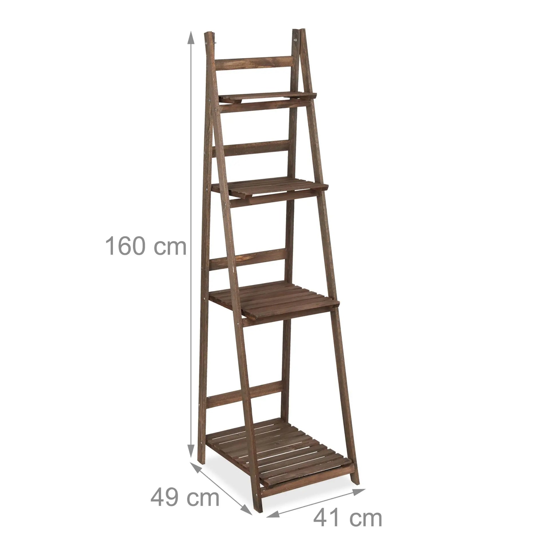 Blumentreppe Holz dunkelbraun Dunkelbraun von Relaxdays