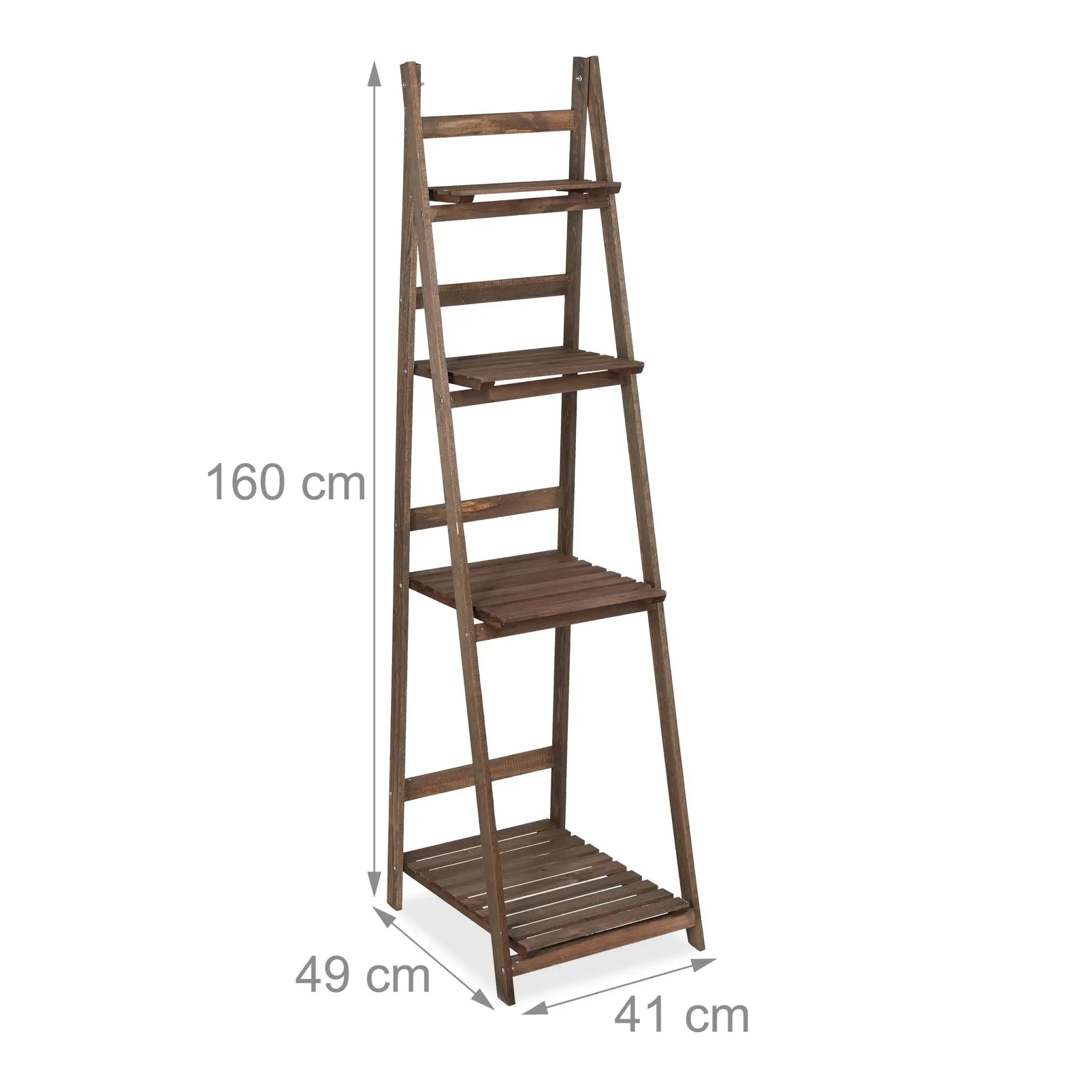 Blumentreppe Holz dunkelbraun Dunkelbraun von Relaxdays
