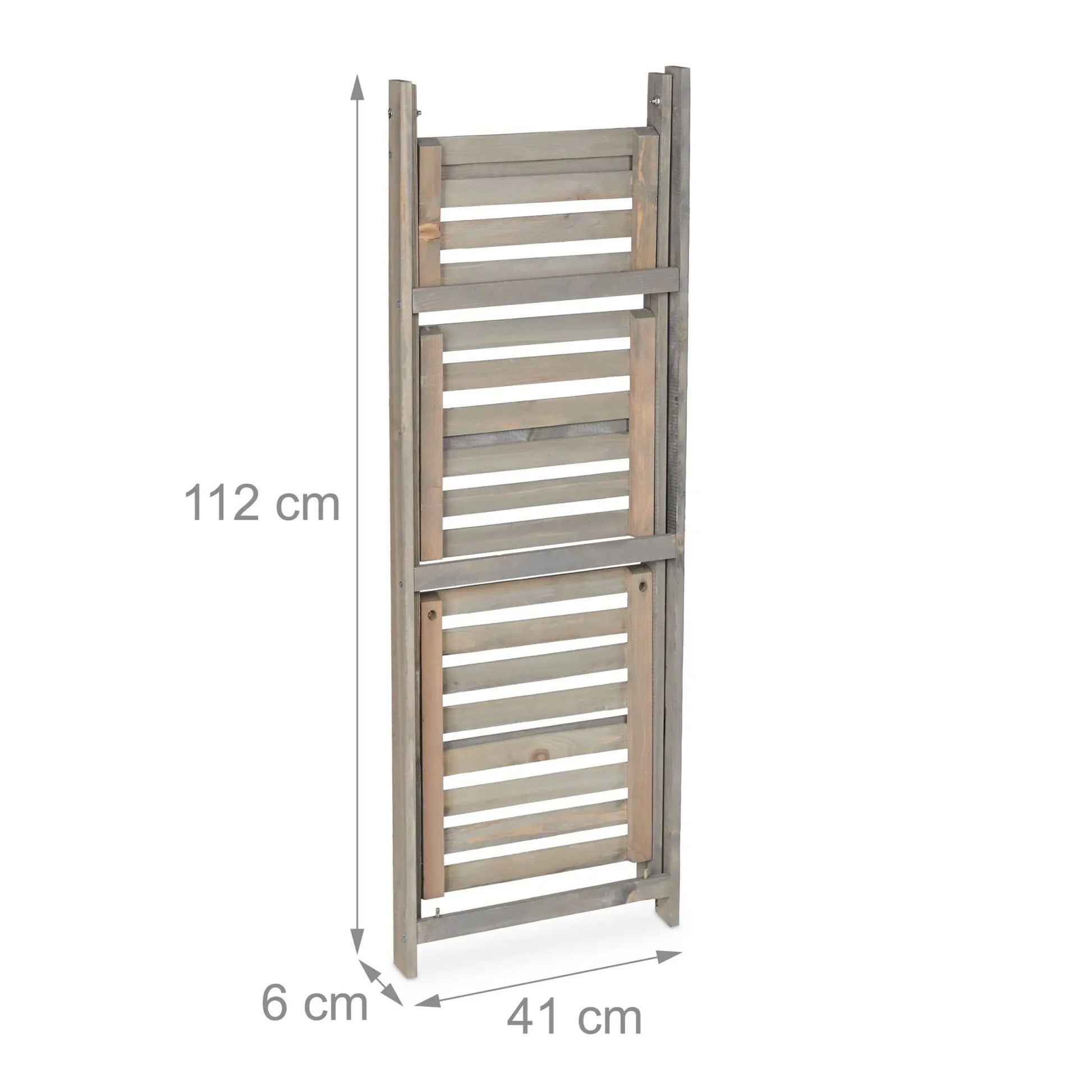 Blumentreppe Holz grau Grau von Relaxdays