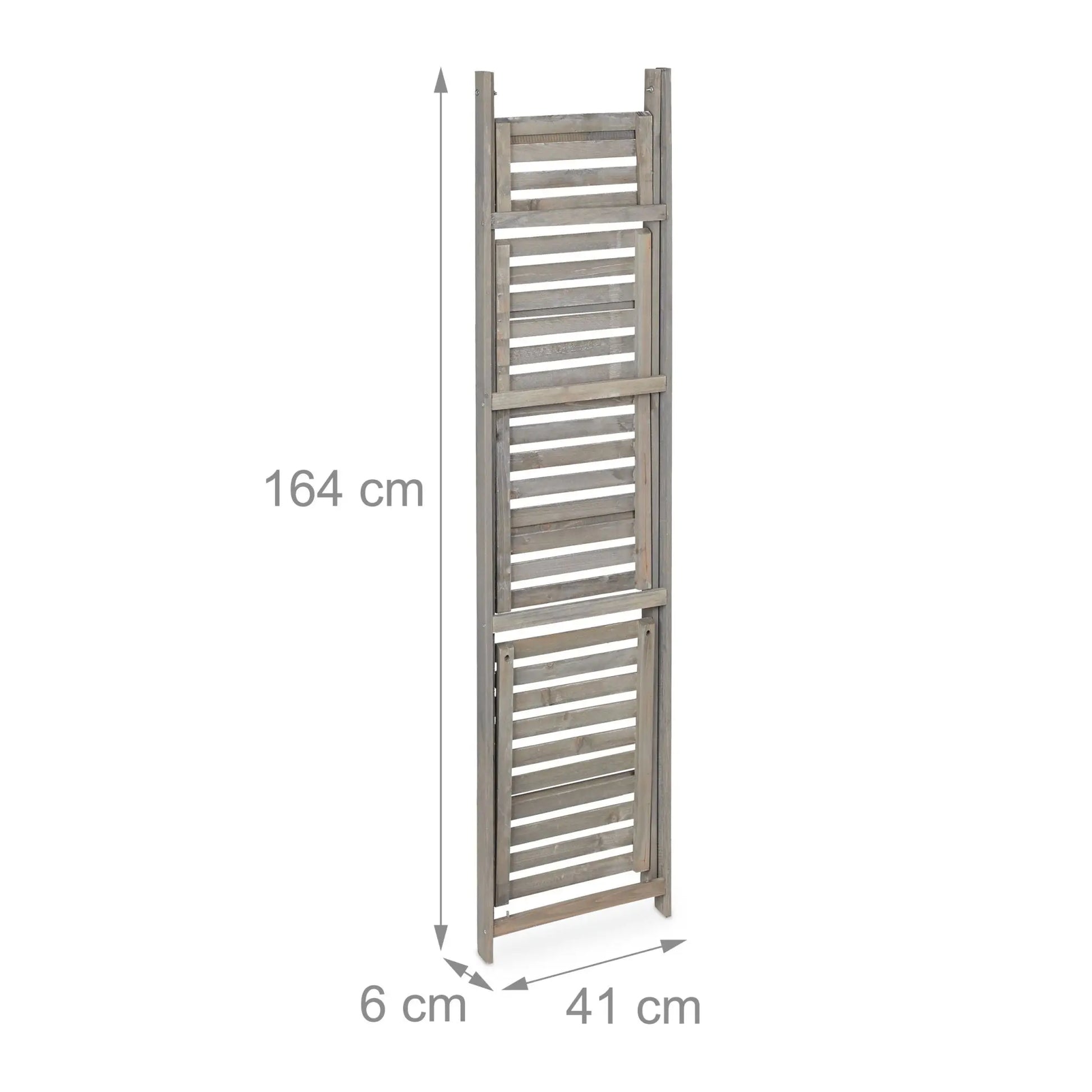 Blumentreppe Holz grau Grau von Relaxdays
