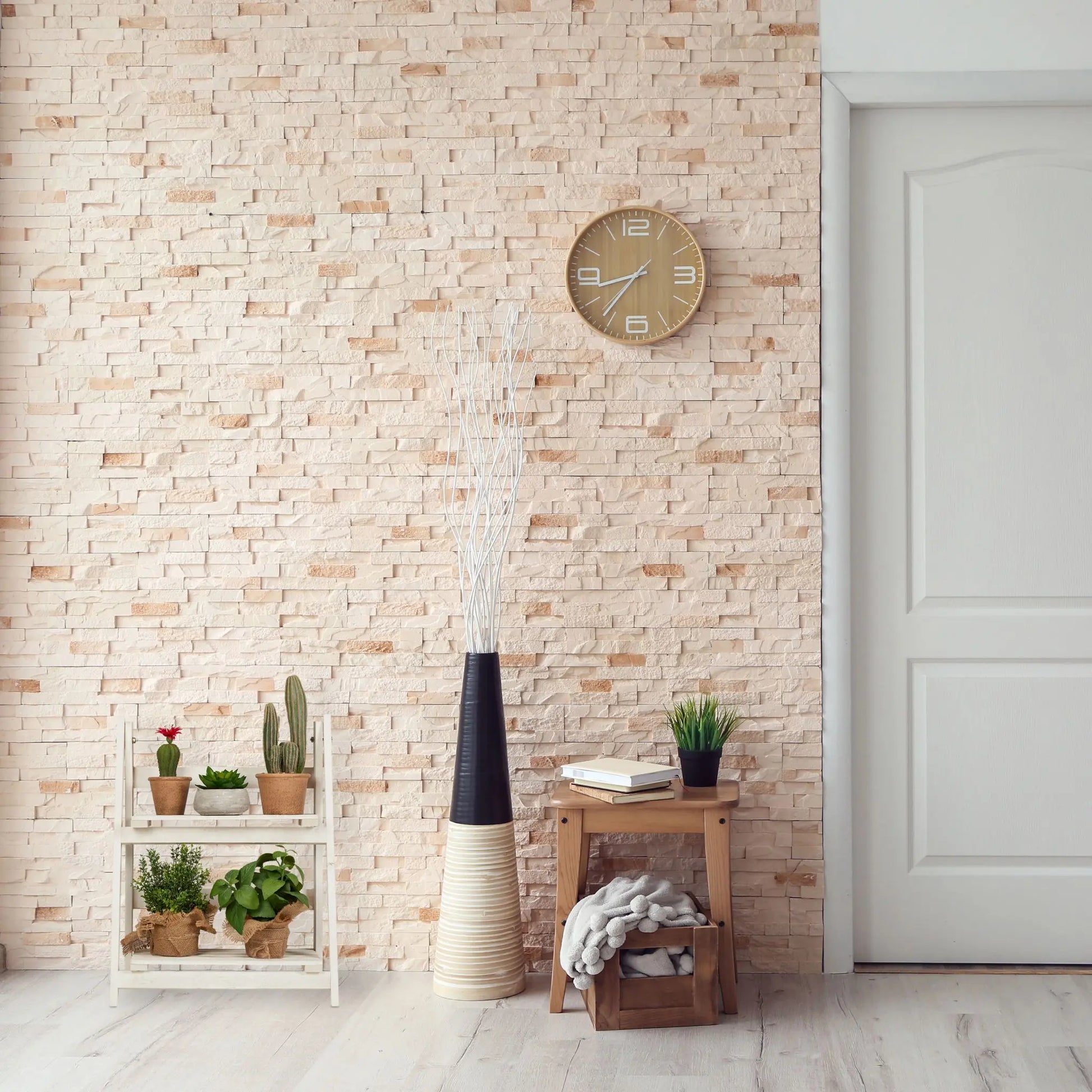 Blumentreppe Holz Weiss von Relaxdays
