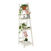 Blumentreppe Holz Weiss von Relaxdays
