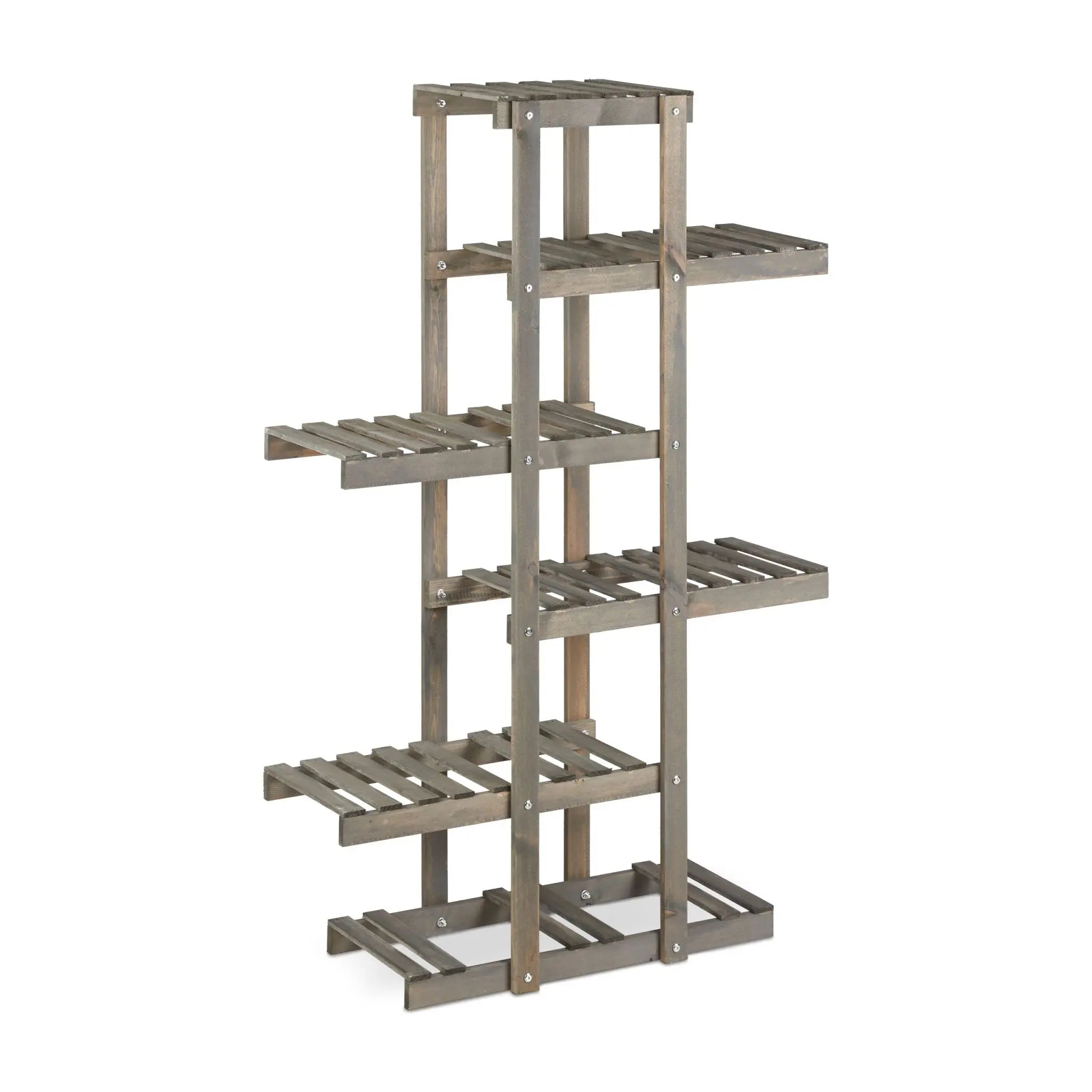 Blumenregal Holz 5 Ebenen Grau von Relaxdays