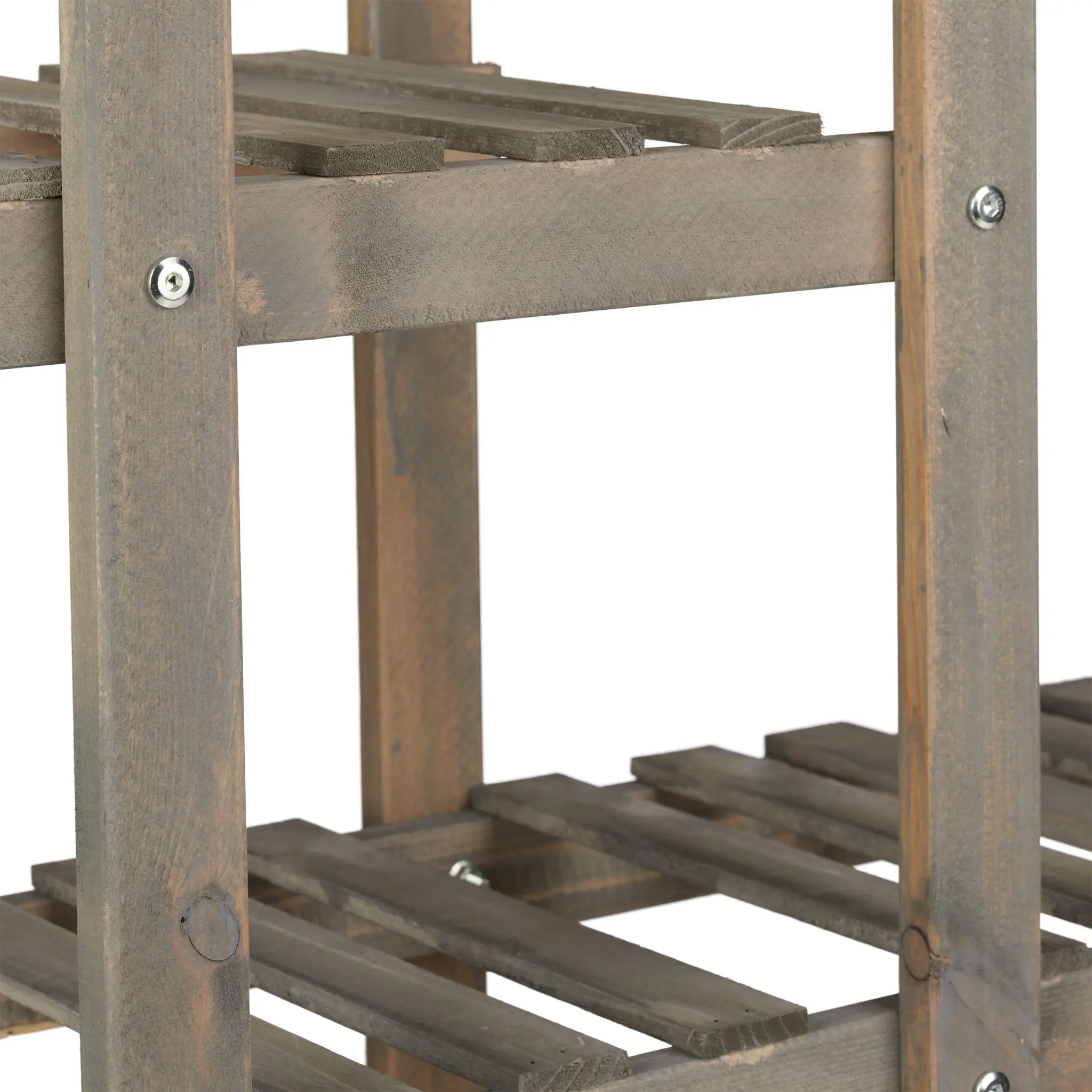Blumenregal Holz 5 Ebenen Grau von Relaxdays