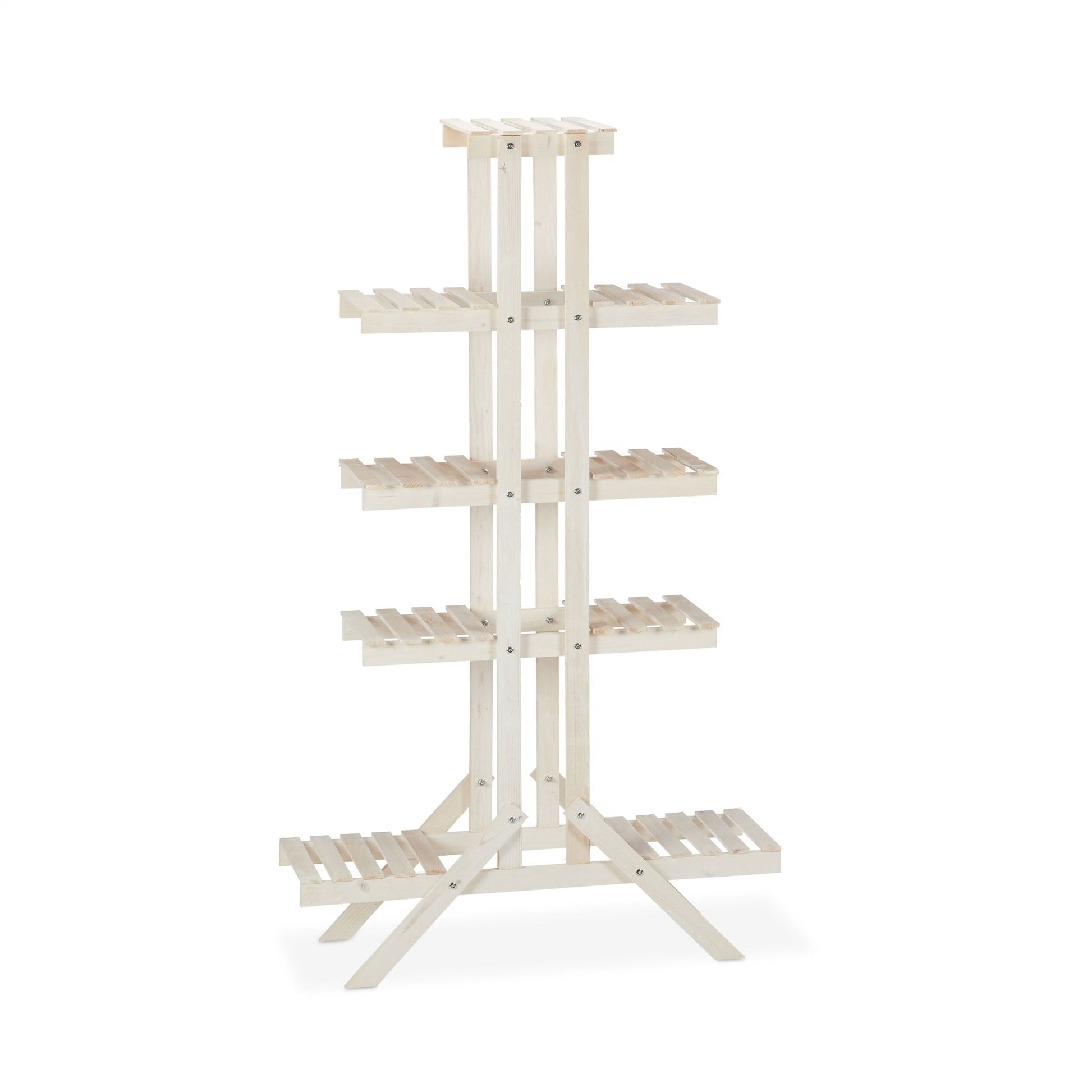 Blumentreppe Holz mit 5 Stufen Weiss von Relaxdays
