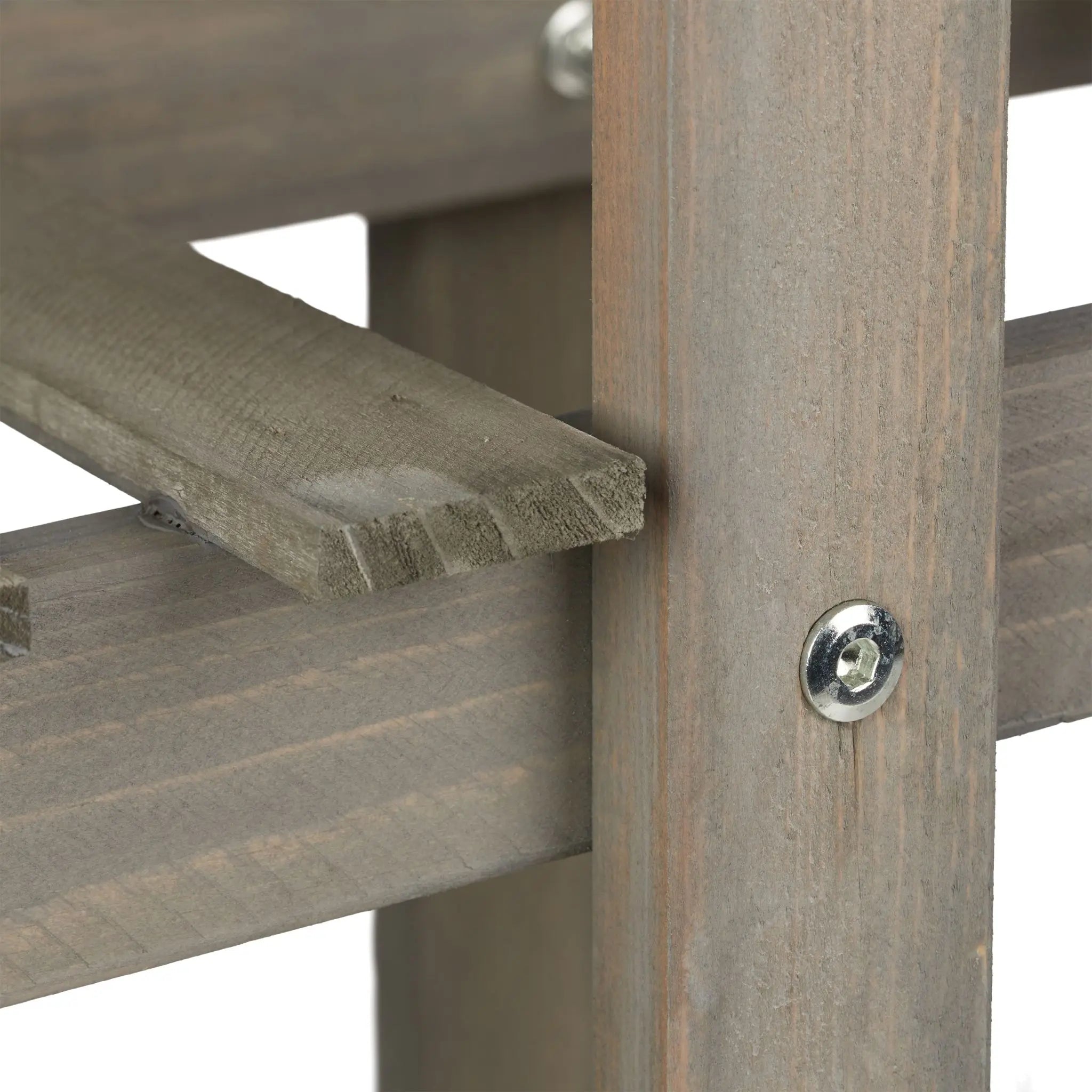 Blumentreppe Holz mit 3 Stufen Grau von Relaxdays