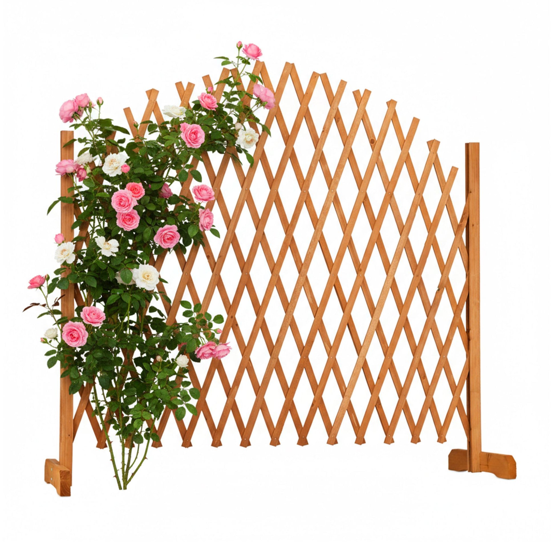 Rankgitter Holz ziehbar Orange von Relaxdays