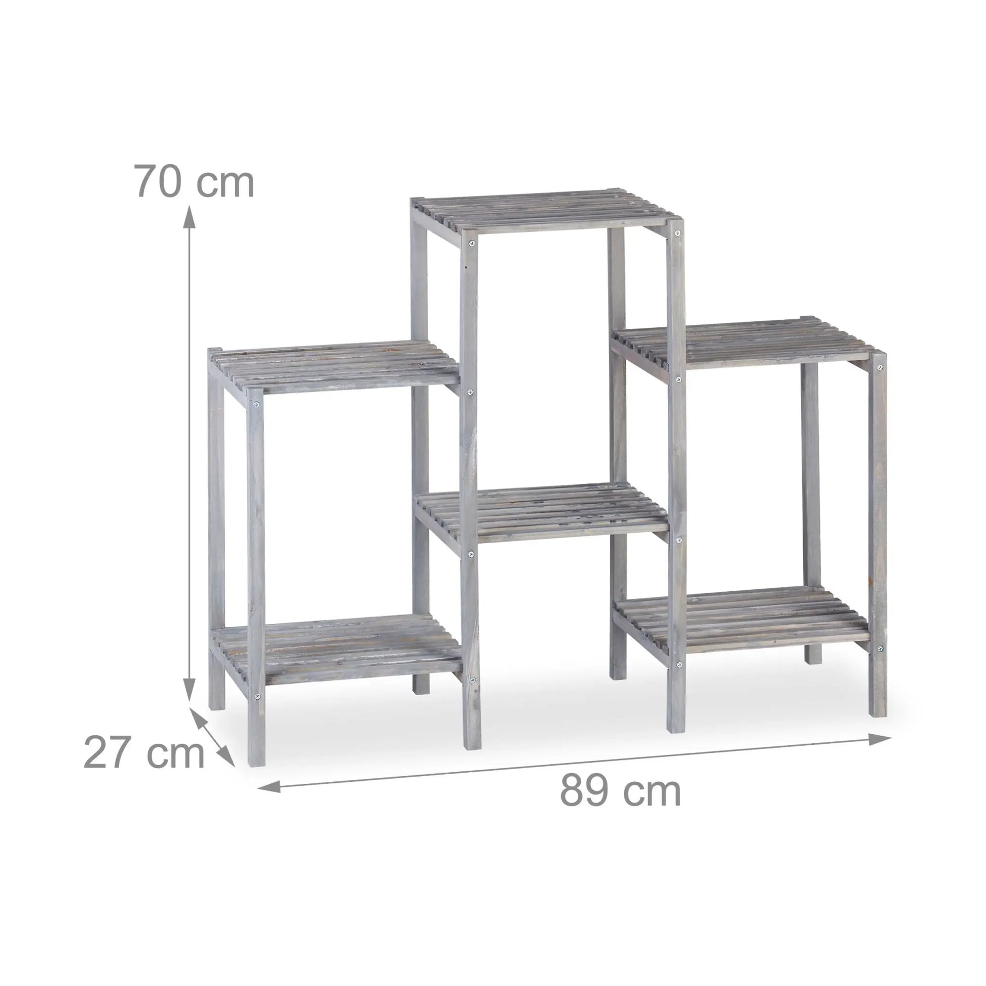 Blumenregal Holz Grau von Relaxdays