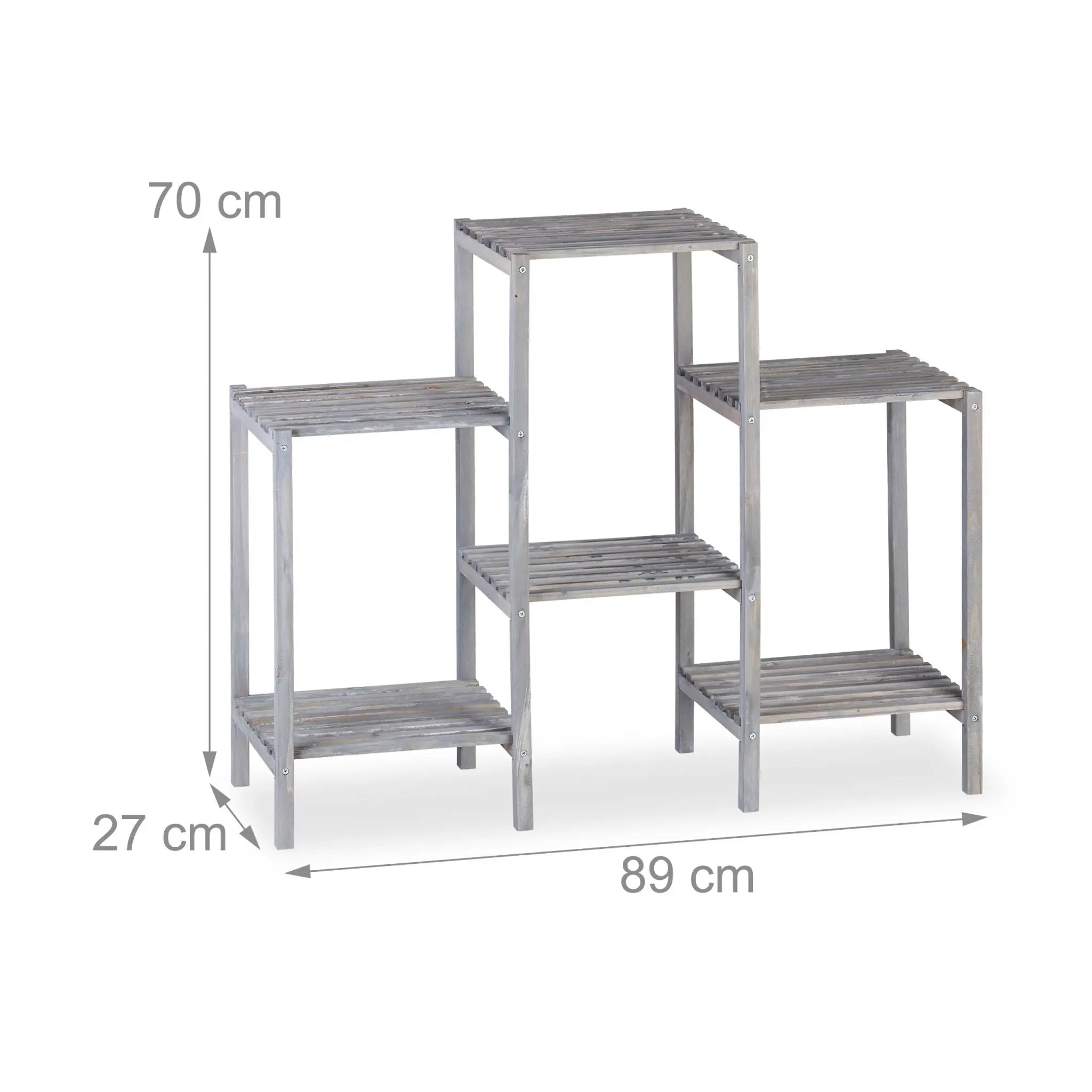 Blumenregal Holz Grau von Relaxdays