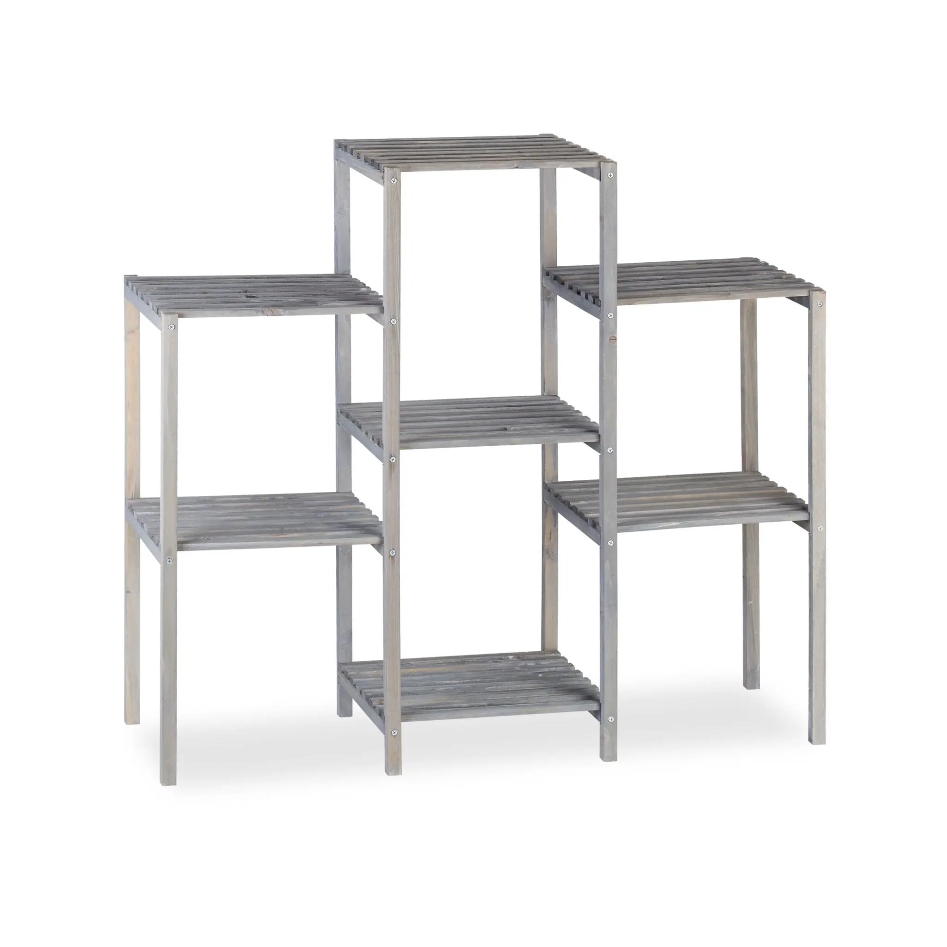 Blumenregal Holz Grau von Relaxdays