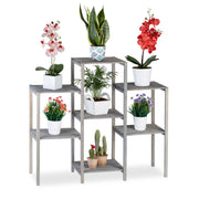 Blumenregal Holz Grau von Relaxdays