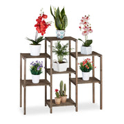 Blumenregal Holz Dunkelbraun von Relaxdays