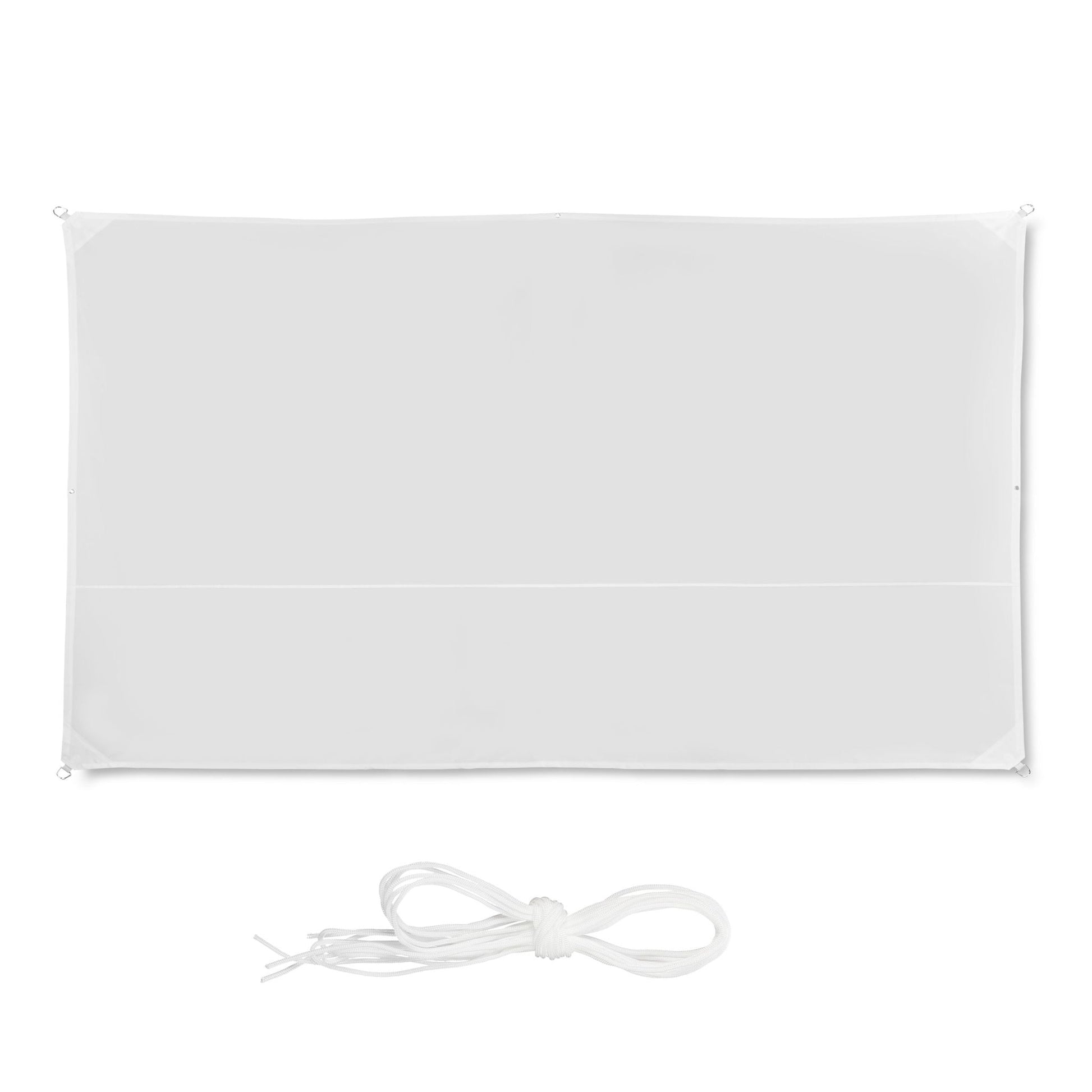 Rechteckiges Sonnensegel weiss Weiss von Relaxdays
