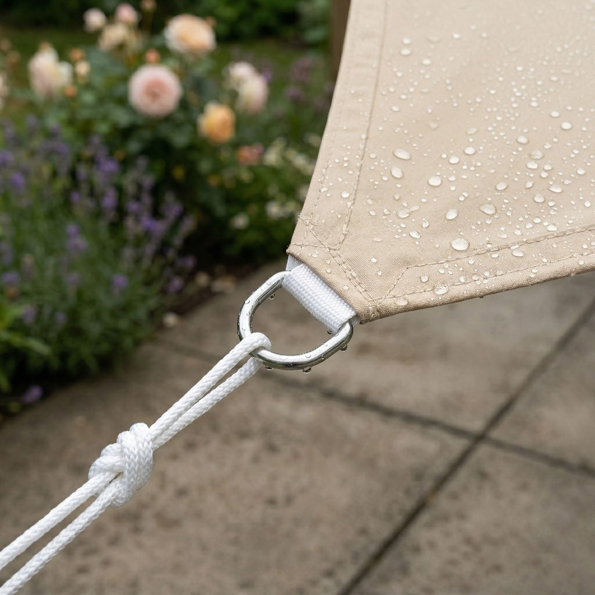 Rechteckiges Sonnensegel beige Beige von Relaxdays