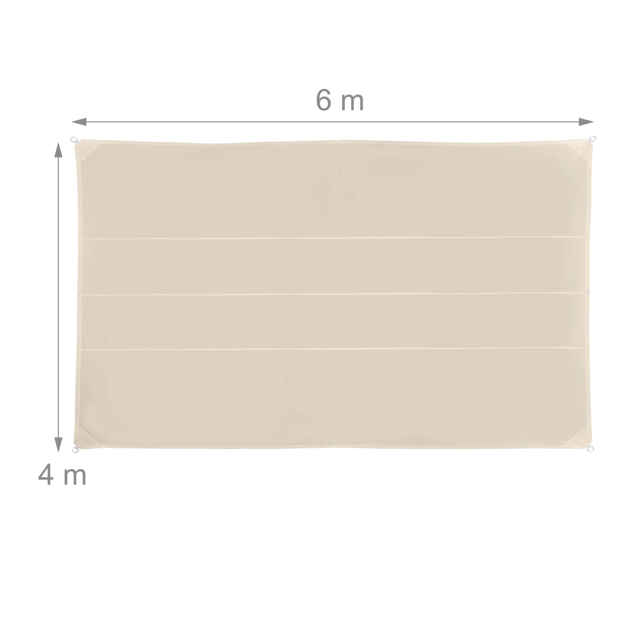 Rechteckiges Sonnensegel beige Beige von Relaxdays