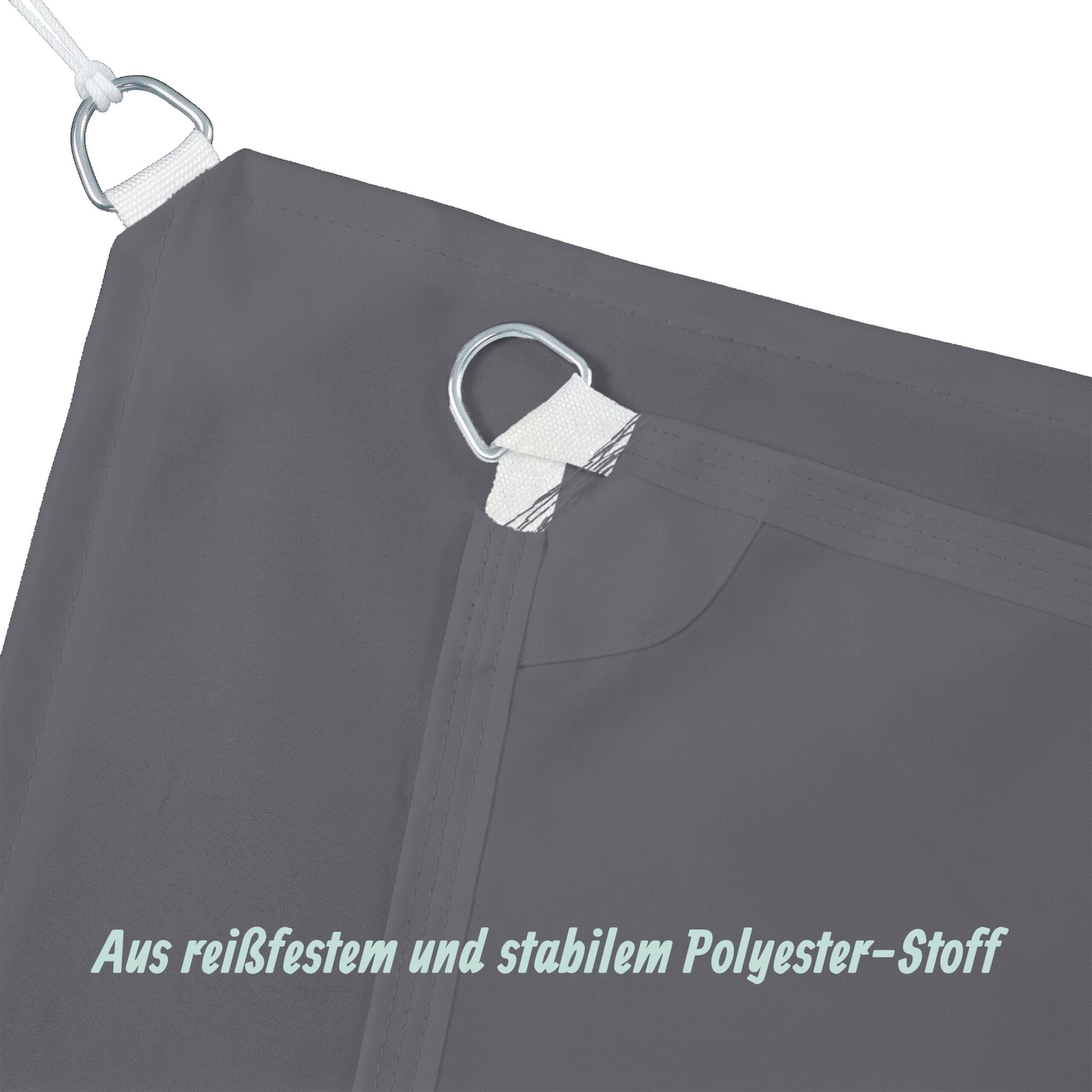 Rechteckiges Sonnensegel grau Grau von Relaxdays