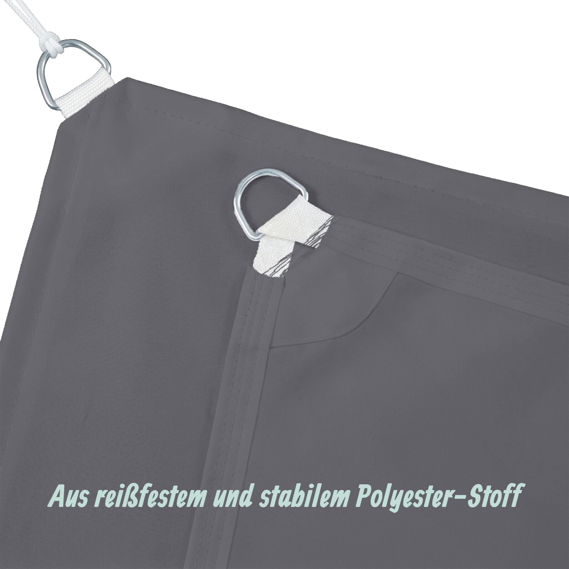 Rechteckiges Sonnensegel grau Grau von Relaxdays