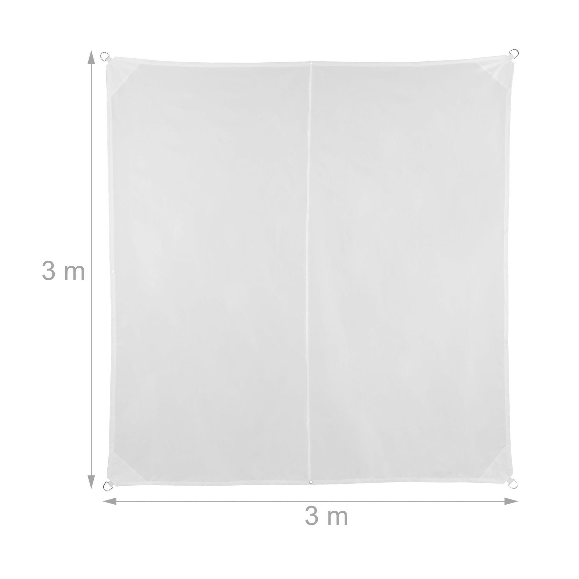 Sonnensegel Quadrat in Weiss Weiss von Relaxdays