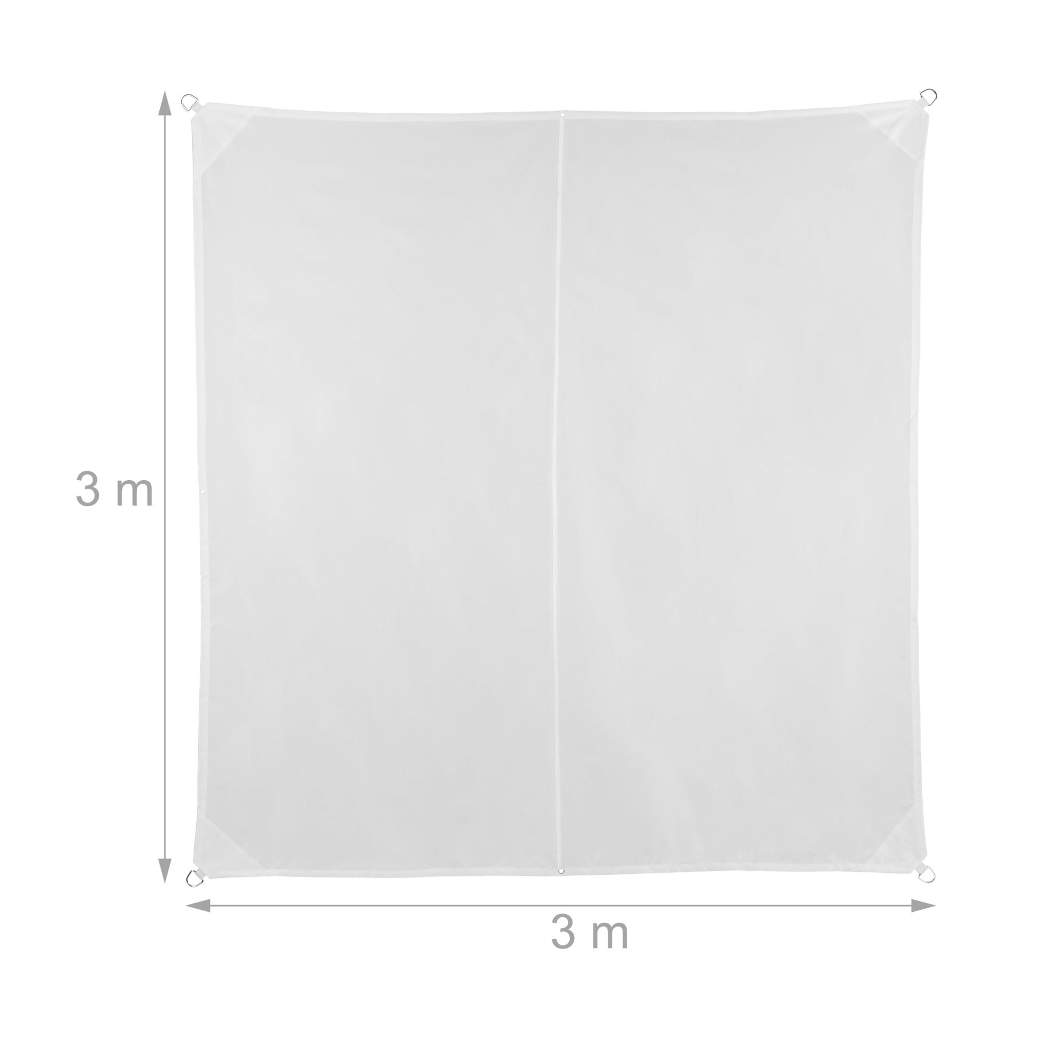 Sonnensegel Quadrat in Weiss Weiss von Relaxdays