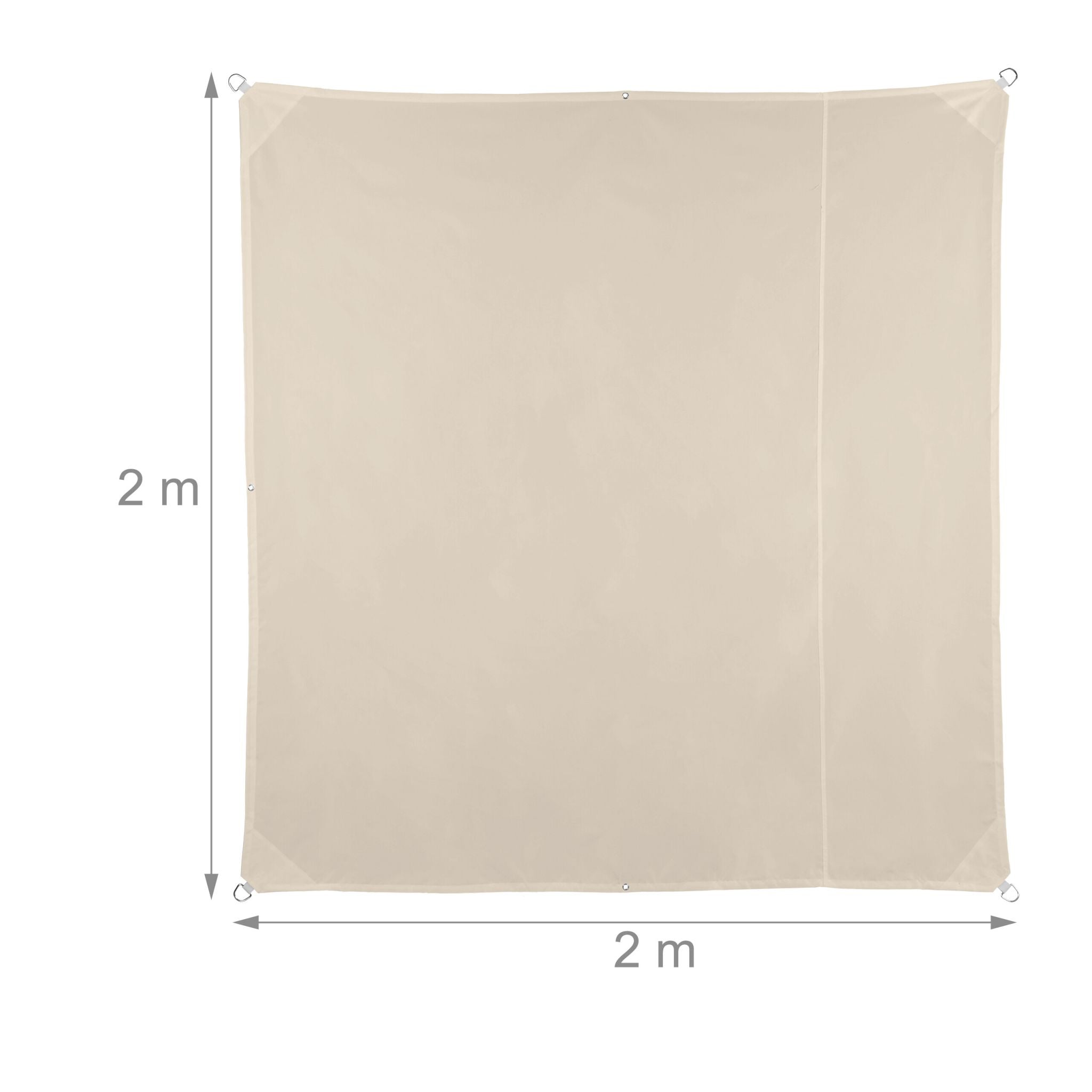 Sonnensegel Quadrat in Beige Beige von Relaxdays