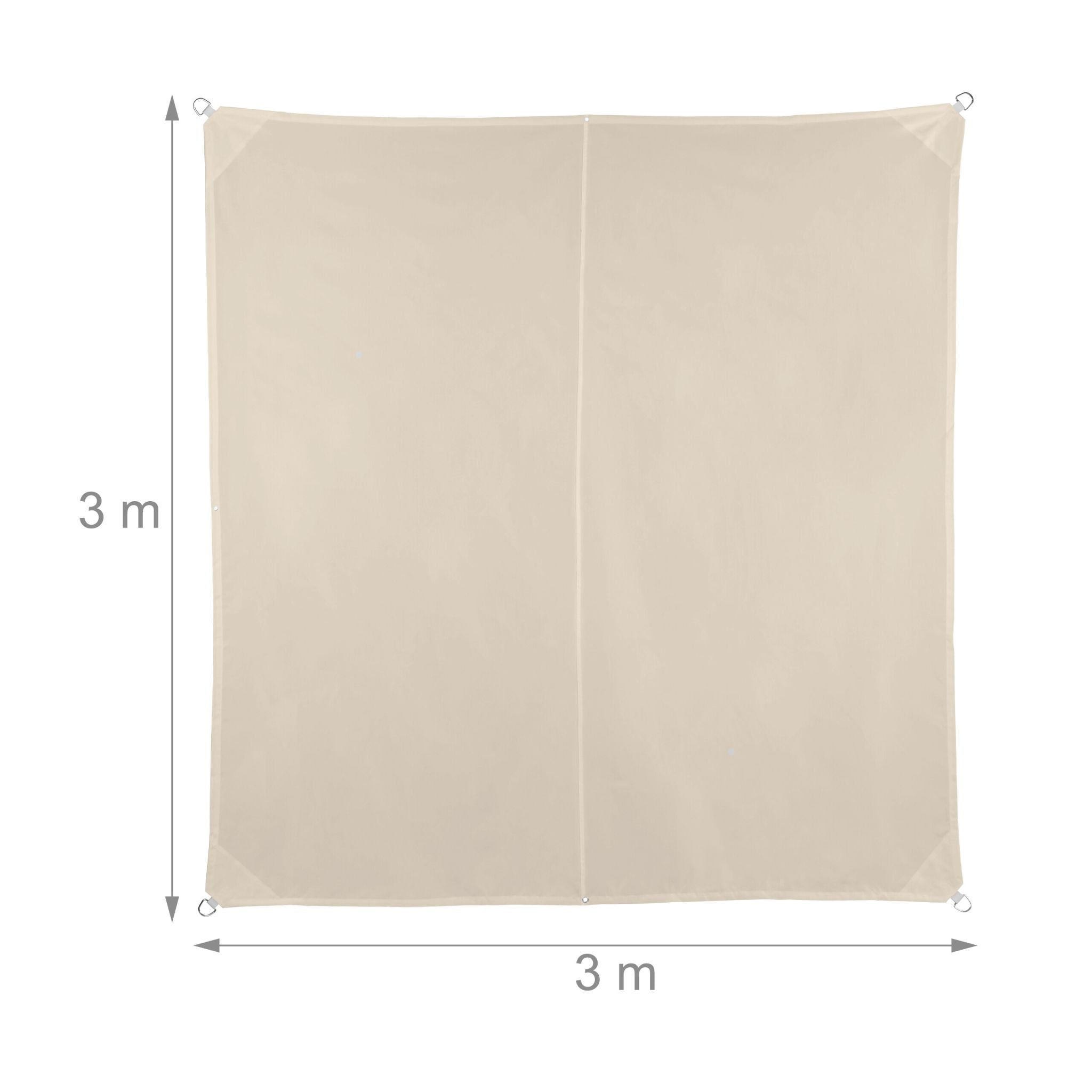 Sonnensegel Quadrat in Beige Beige von Relaxdays