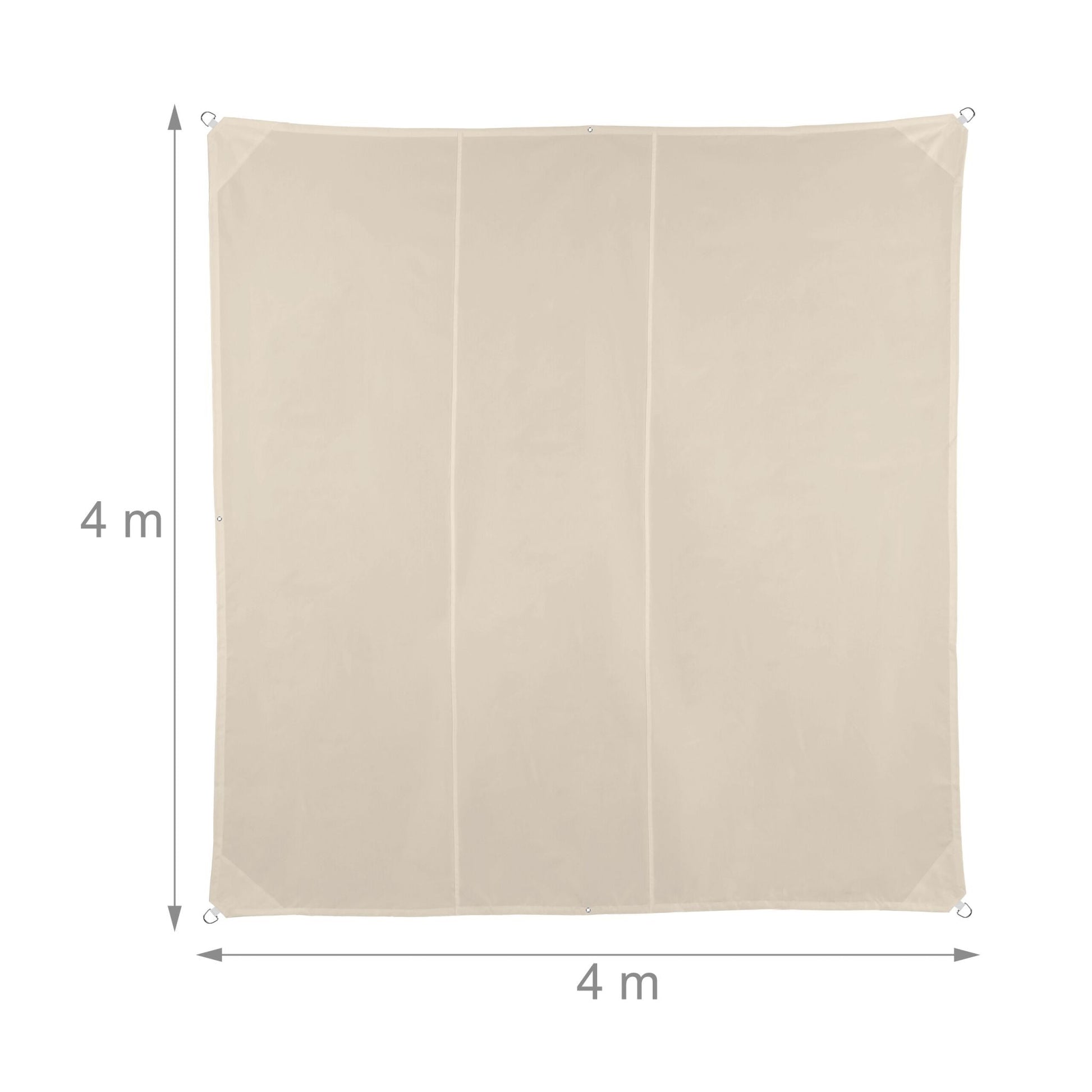 Sonnensegel Quadrat in Beige Beige von Relaxdays