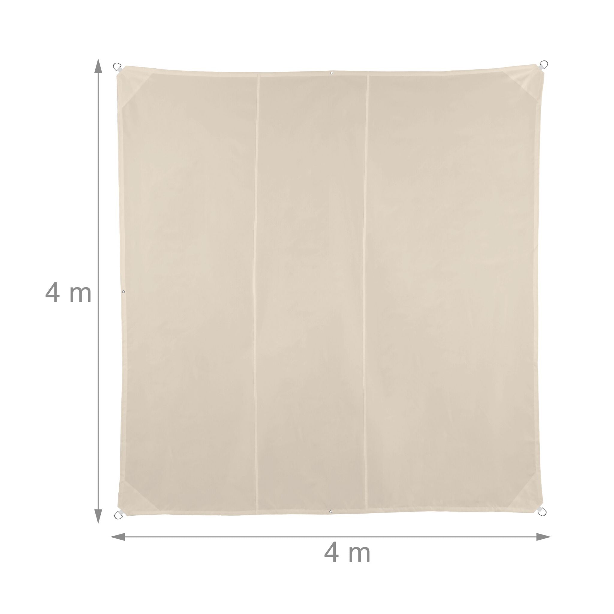 Sonnensegel Quadrat in Beige Beige von Relaxdays