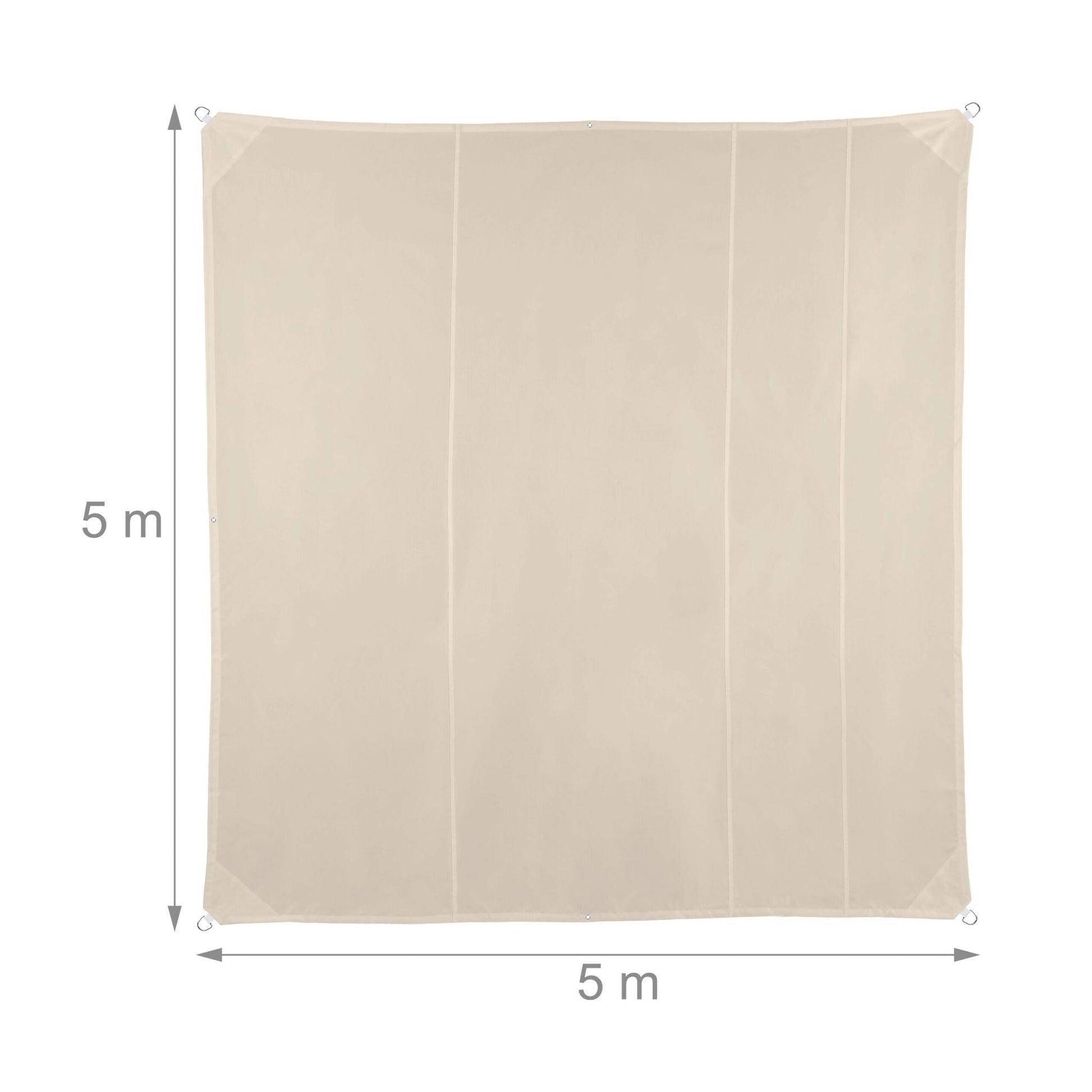Sonnensegel Quadrat in Beige Beige von Relaxdays