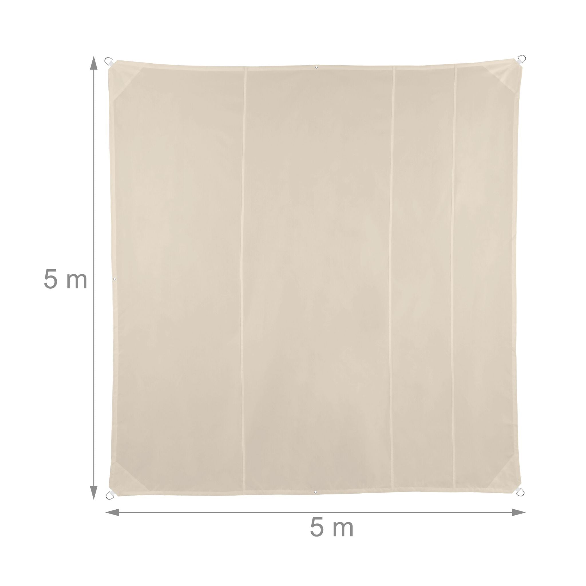 Sonnensegel Quadrat in Beige Beige von Relaxdays