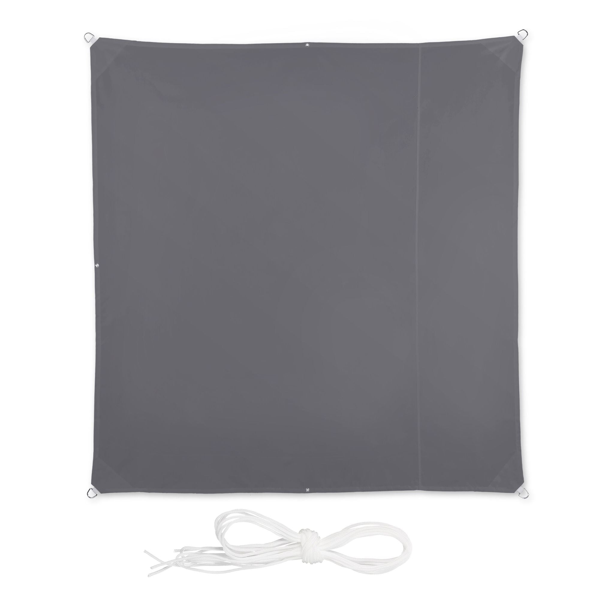 Sonnensegel Quadrat in Grau Grau von Relaxdays
