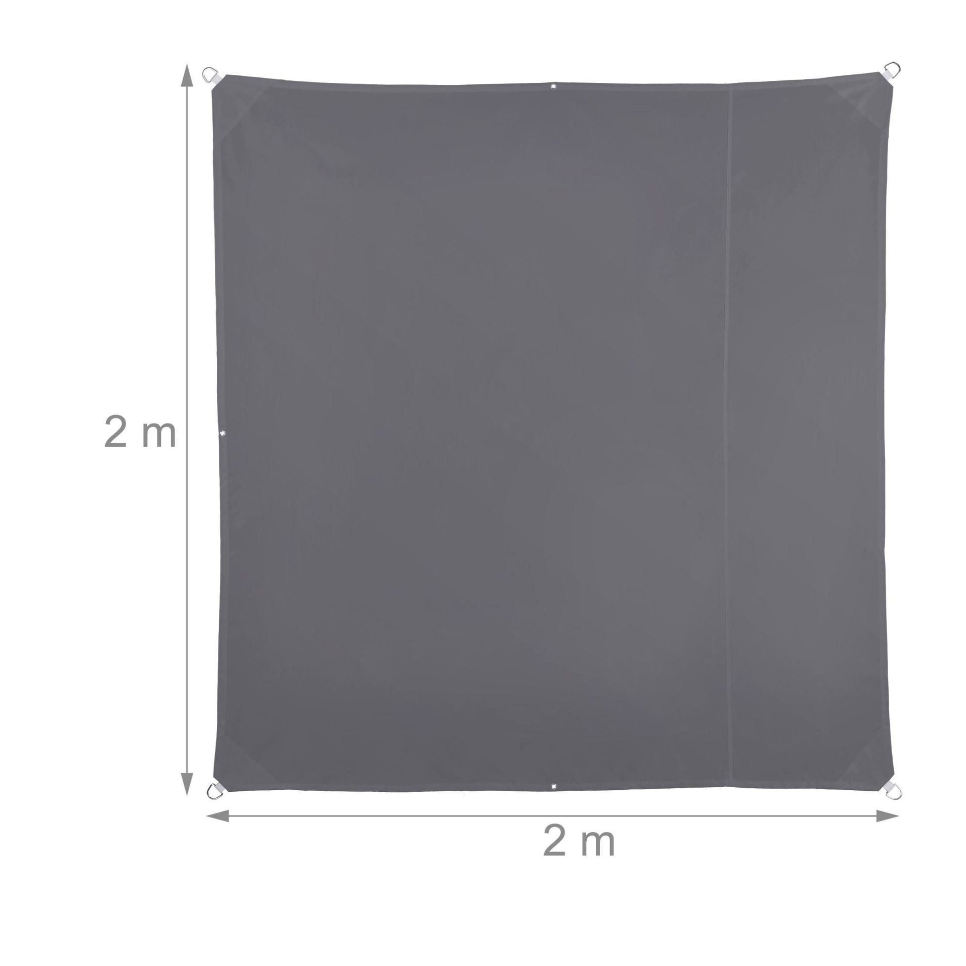 Sonnensegel Quadrat in Grau Grau von Relaxdays