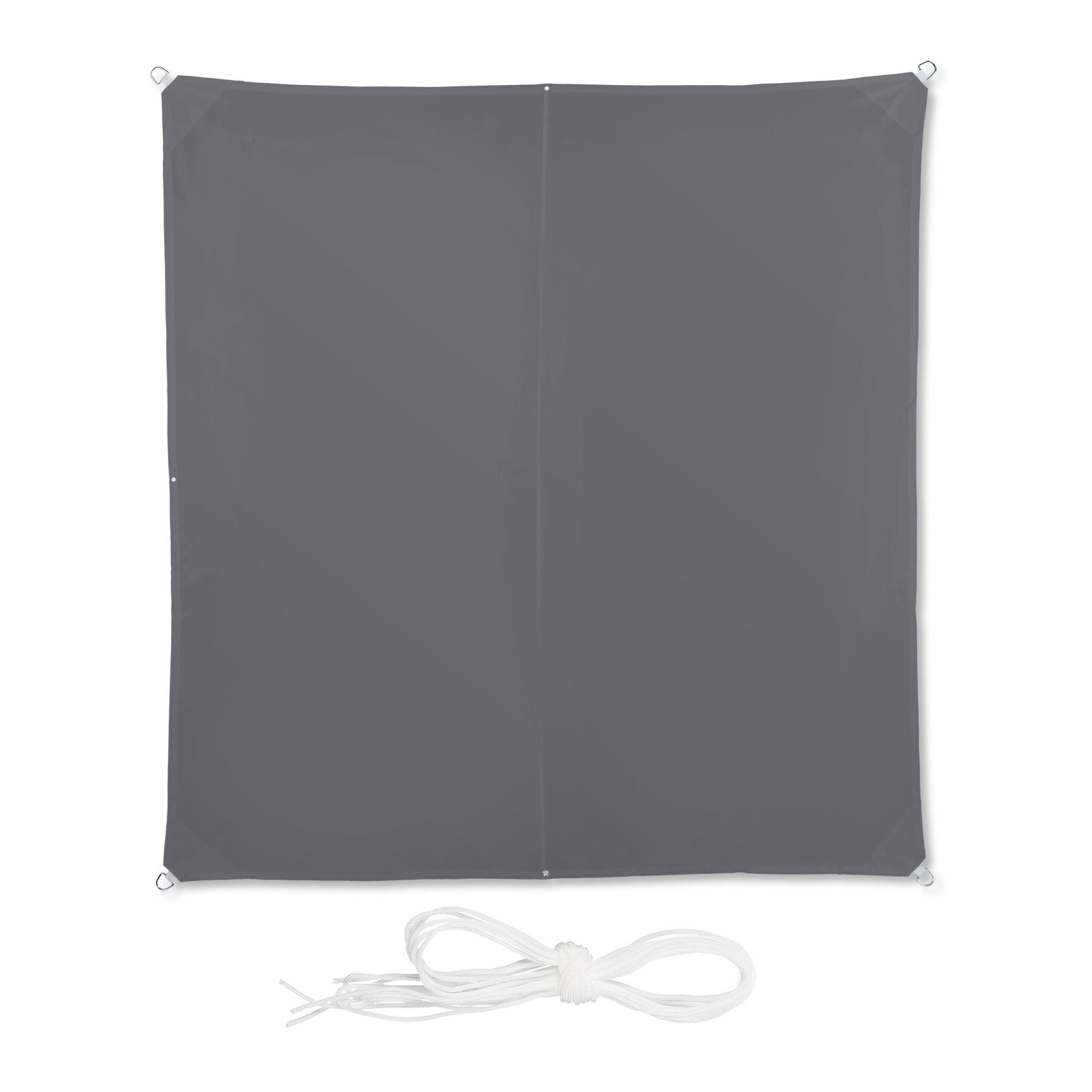 Sonnensegel Quadrat in Grau Grau von Relaxdays