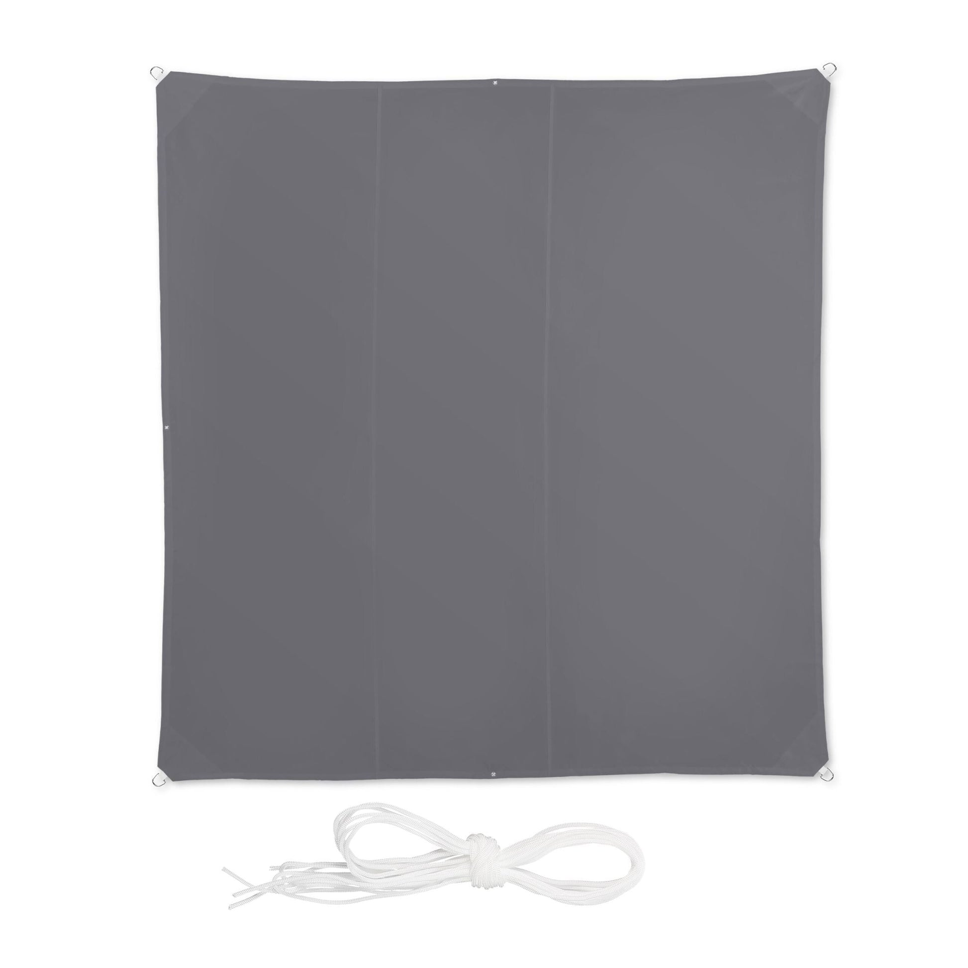 Sonnensegel Quadrat in Grau Grau von Relaxdays