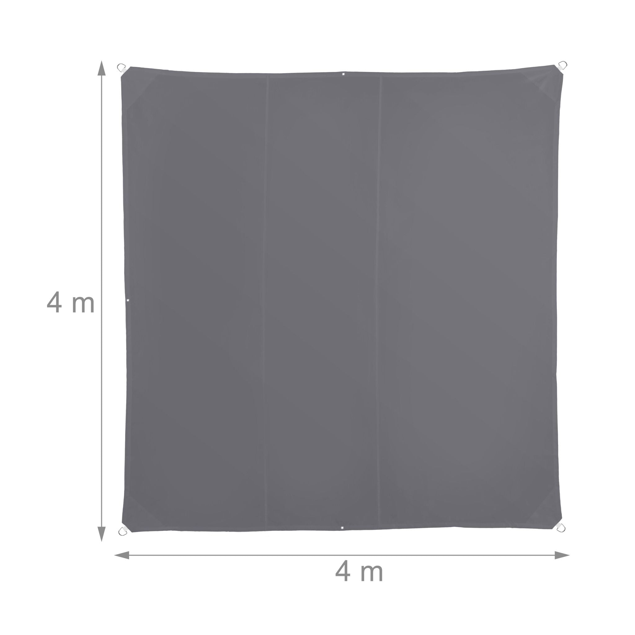 Sonnensegel Quadrat in Grau Grau von Relaxdays