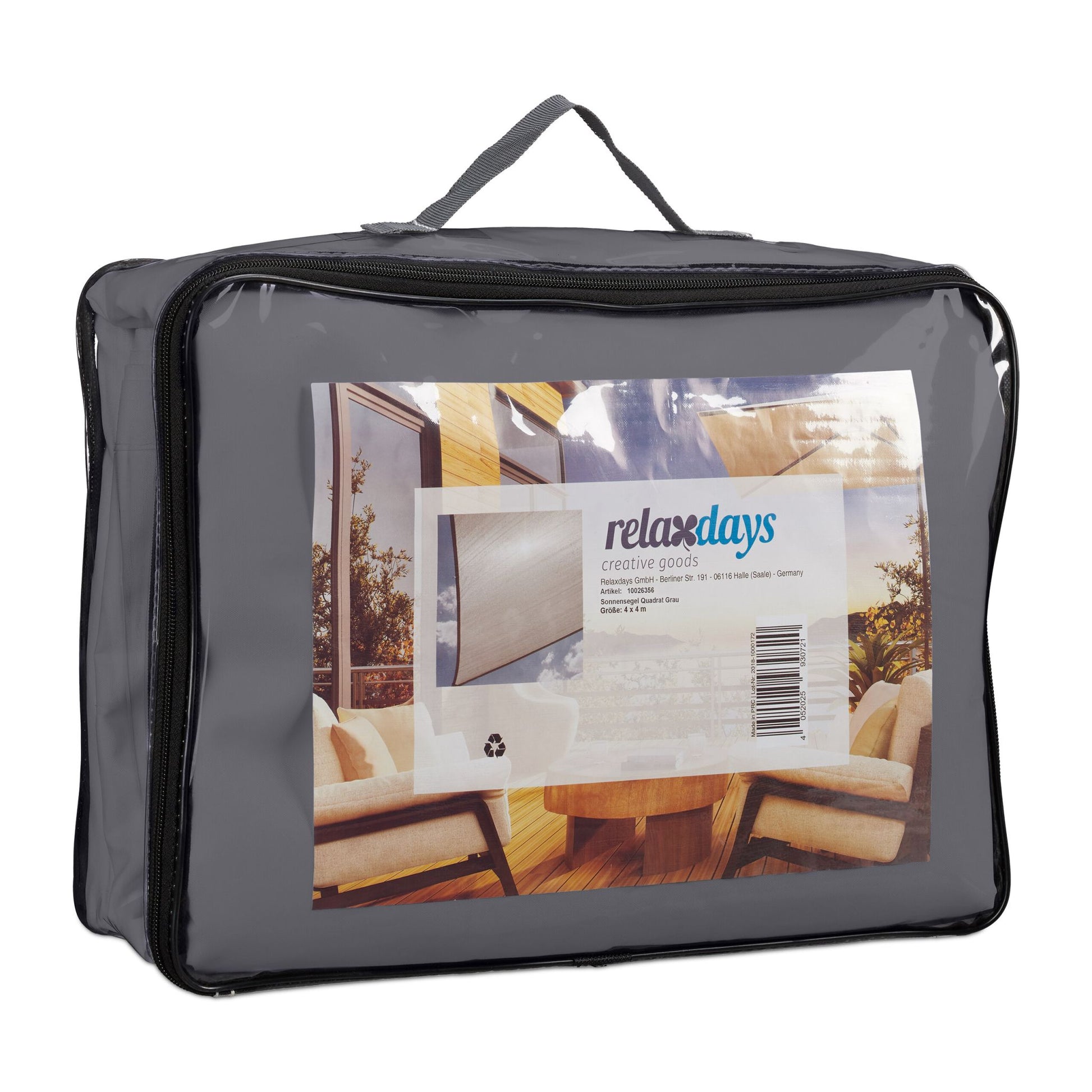 Sonnensegel Quadrat in Grau Grau von Relaxdays