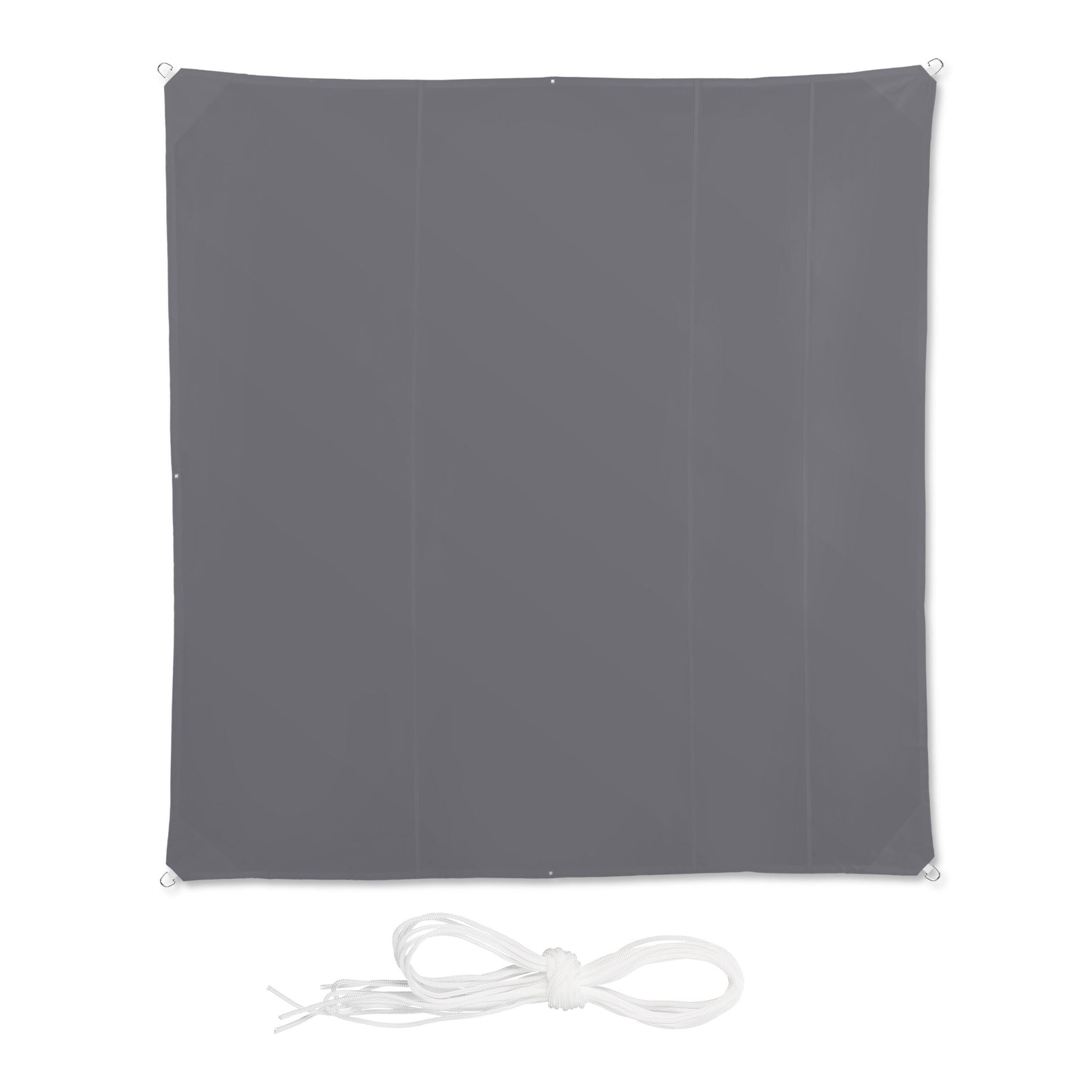 Sonnensegel Quadrat in Grau Grau von Relaxdays
