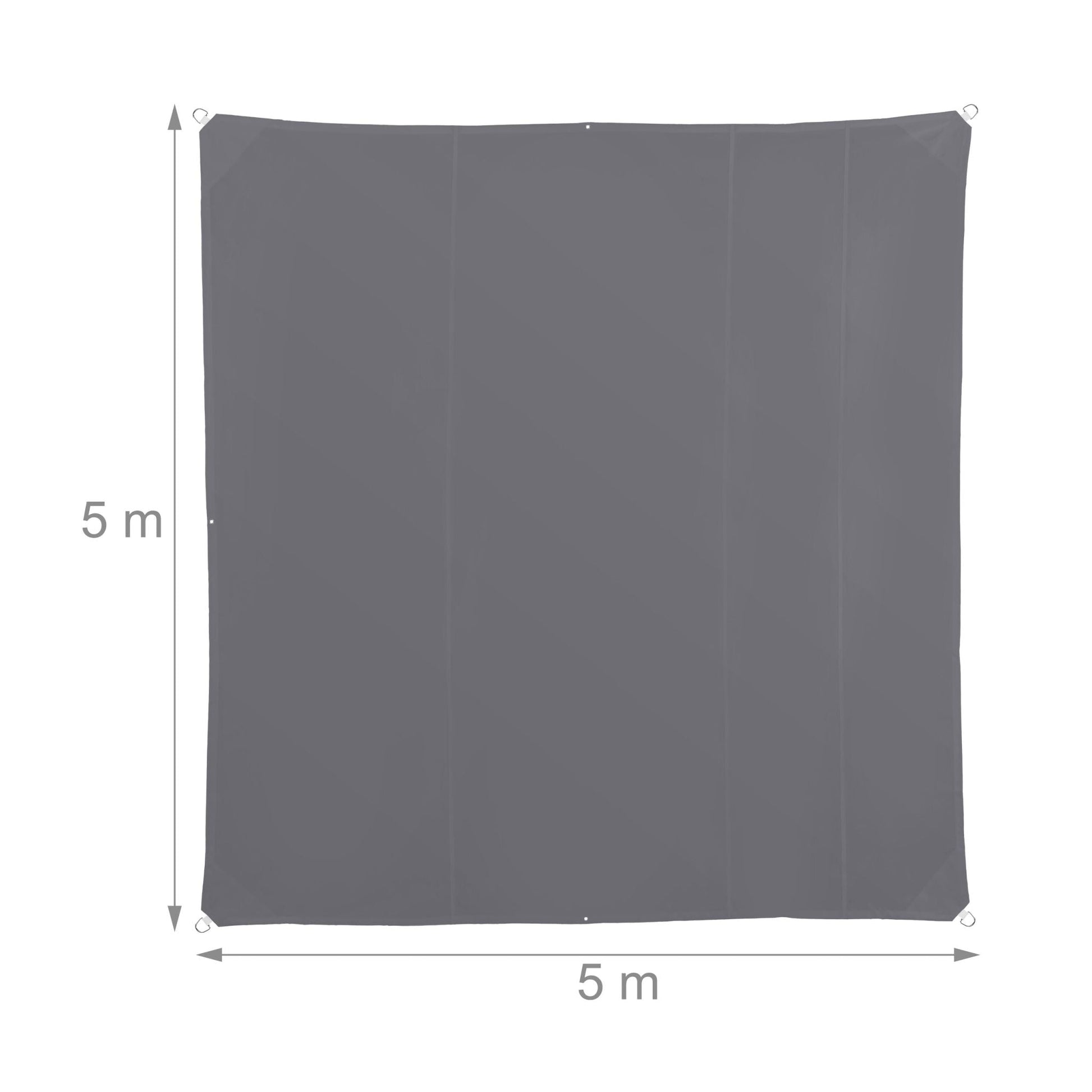 Sonnensegel Quadrat in Grau Grau von Relaxdays