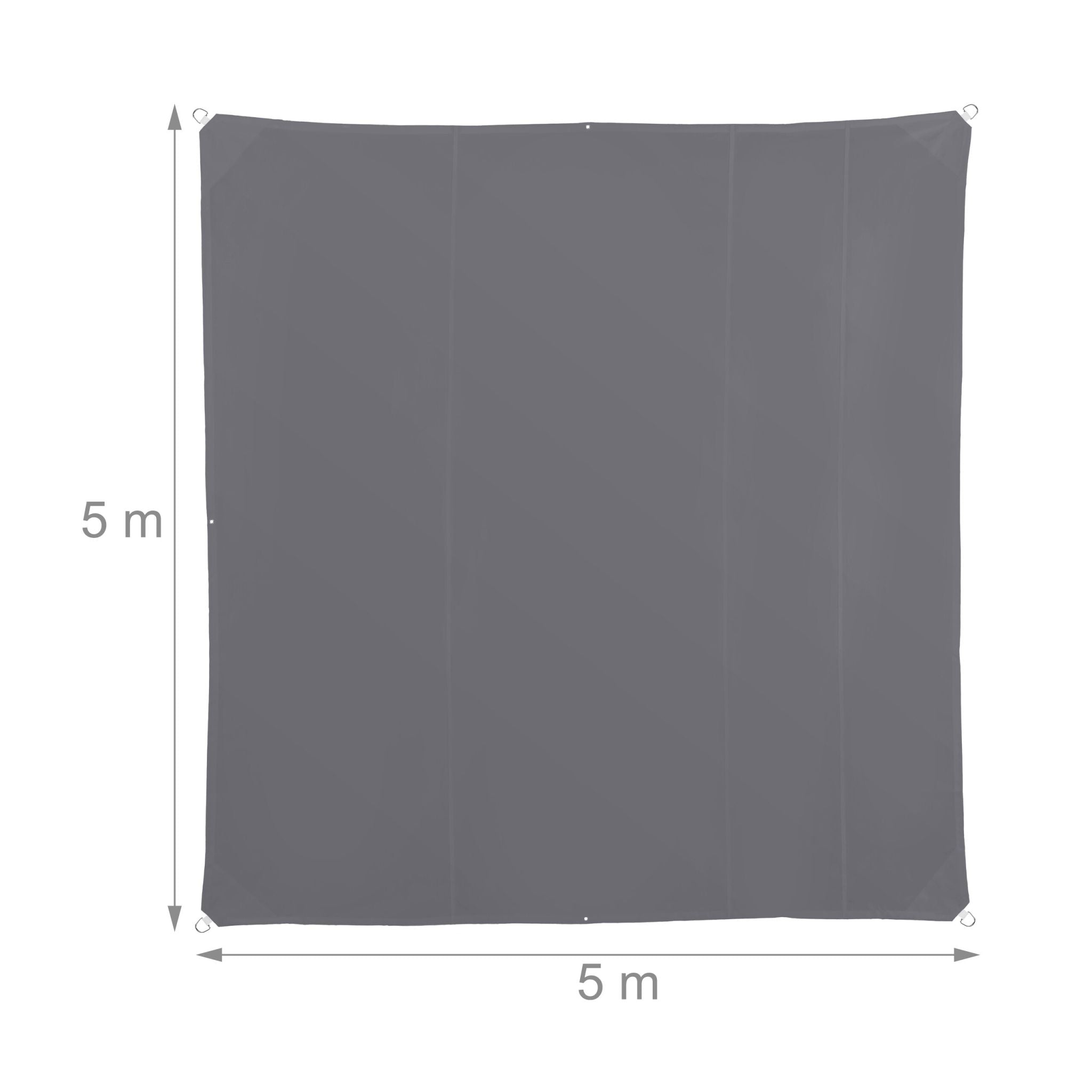 Sonnensegel Quadrat in Grau Grau von Relaxdays