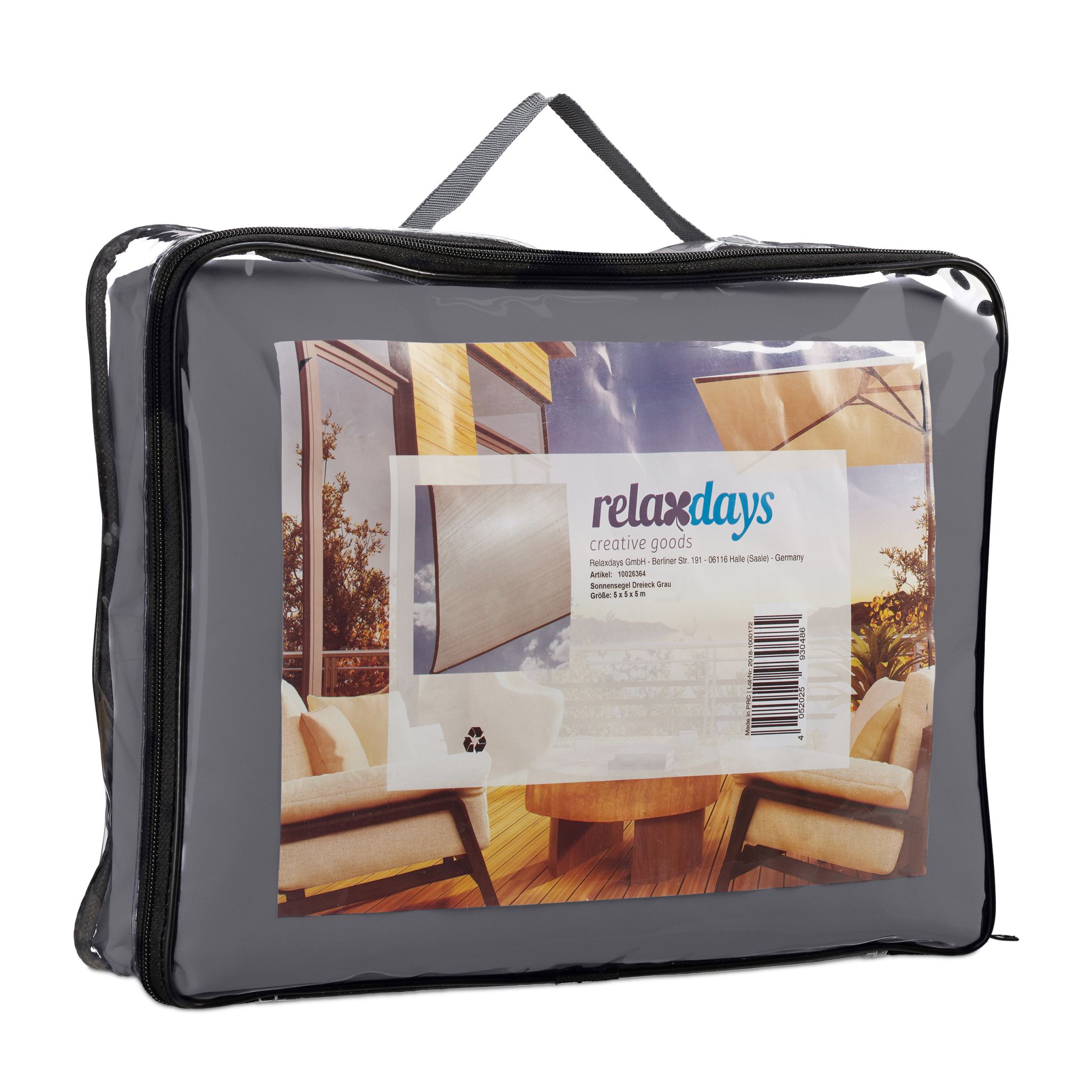 Sonnensegel Dreieck grau Grau von Relaxdays