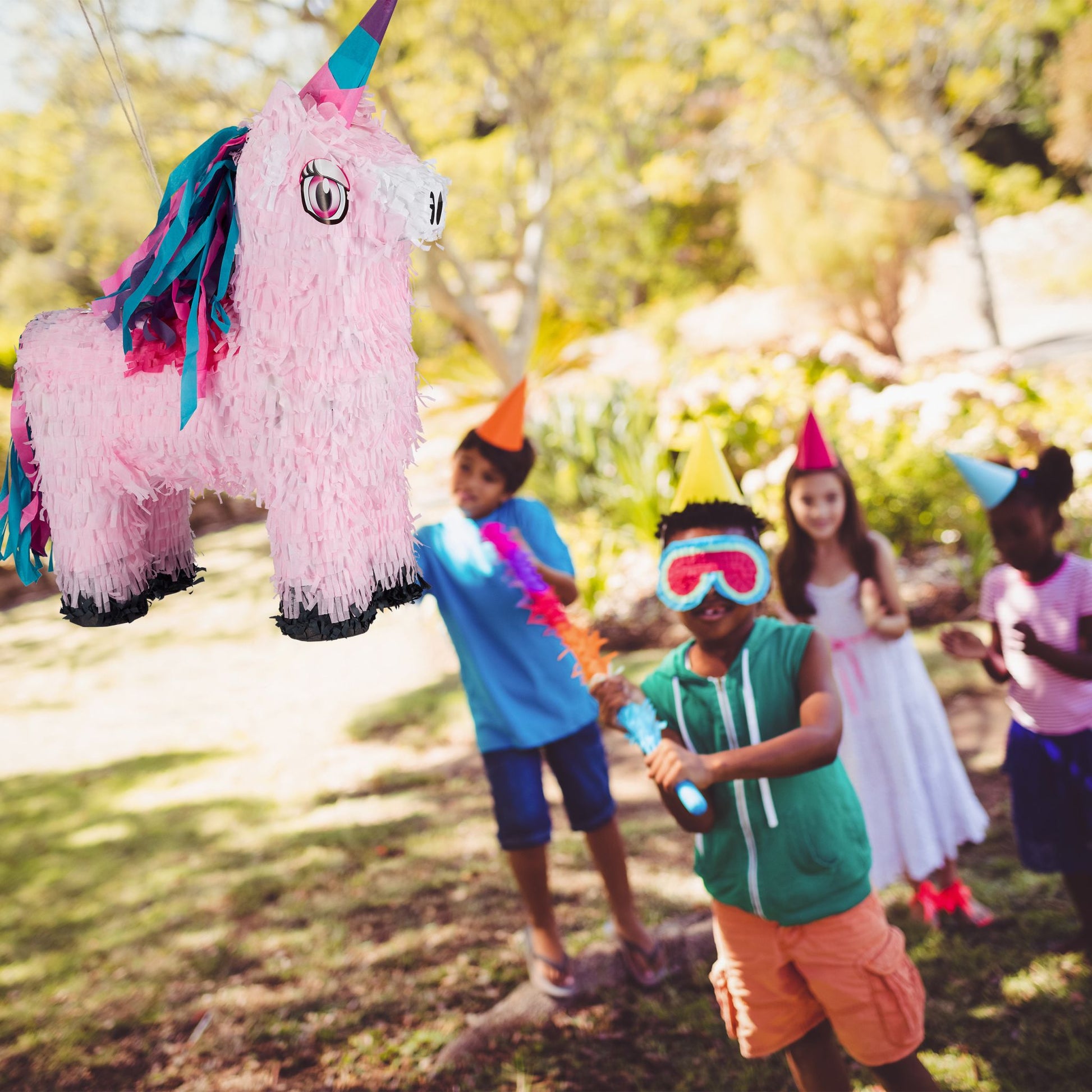 Pinata Einhorn Pink-Rosa-Türkis von Relaxdays