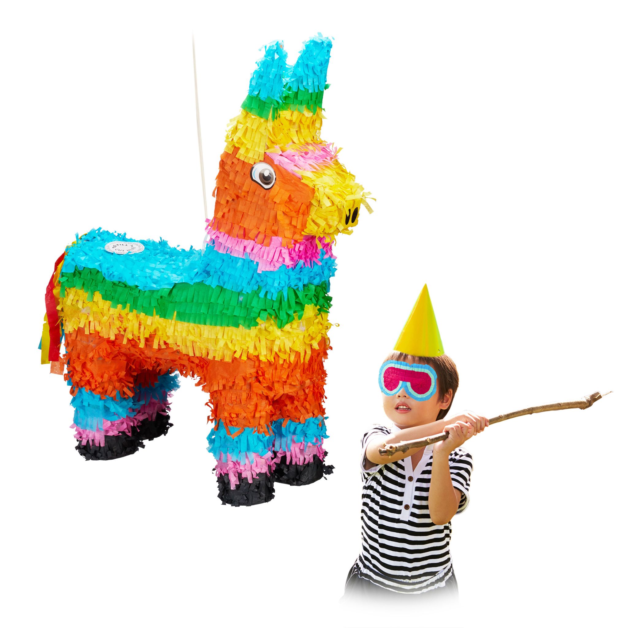 Pinata Lama Grün-Orange-Türkis von Relaxdays