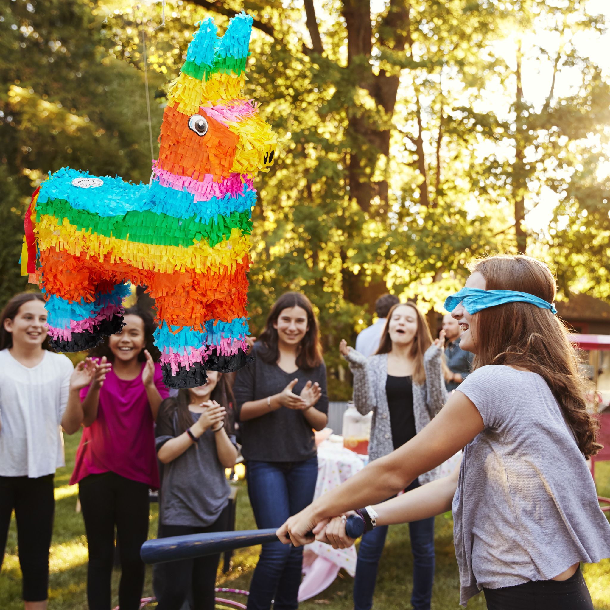 Pinata Lama Grün-Orange-Türkis von Relaxdays