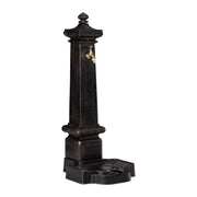 Standbrunnen Antik Säule XXL Dunkelbraun-Gold von Relaxdays
